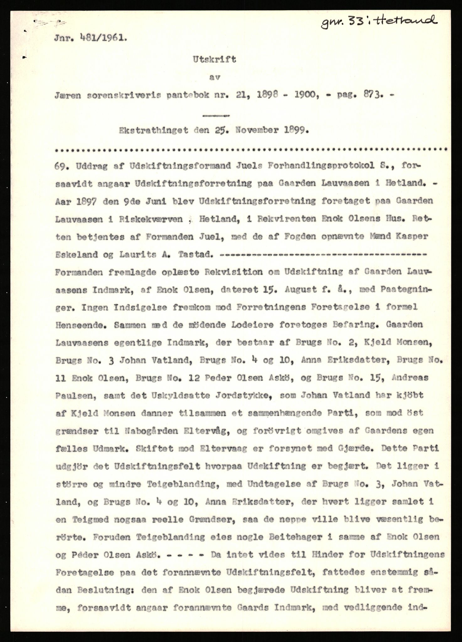 Statsarkivet i Stavanger, AV/SAST-A-101971/03/Y/Yj/L0052: Avskrifter sortert etter gårdsnavn: Landråk  - Leidland, 1750-1930, p. 490