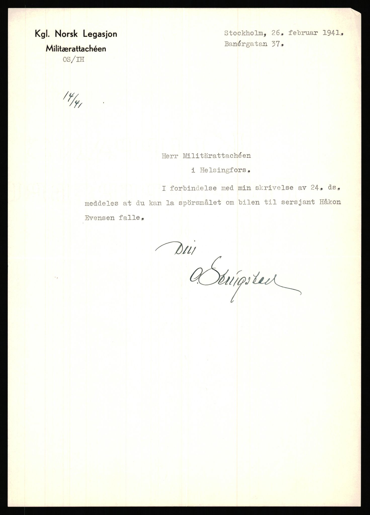 Forsvaret, Forsvarets krigshistoriske avdeling, AV/RA-RAFA-2017/Y/Ya/L0006: II-C-11-11,2 - Utenriksdepartementet.  Legasjonen i Helsingfors., 1940-1946, p. 191