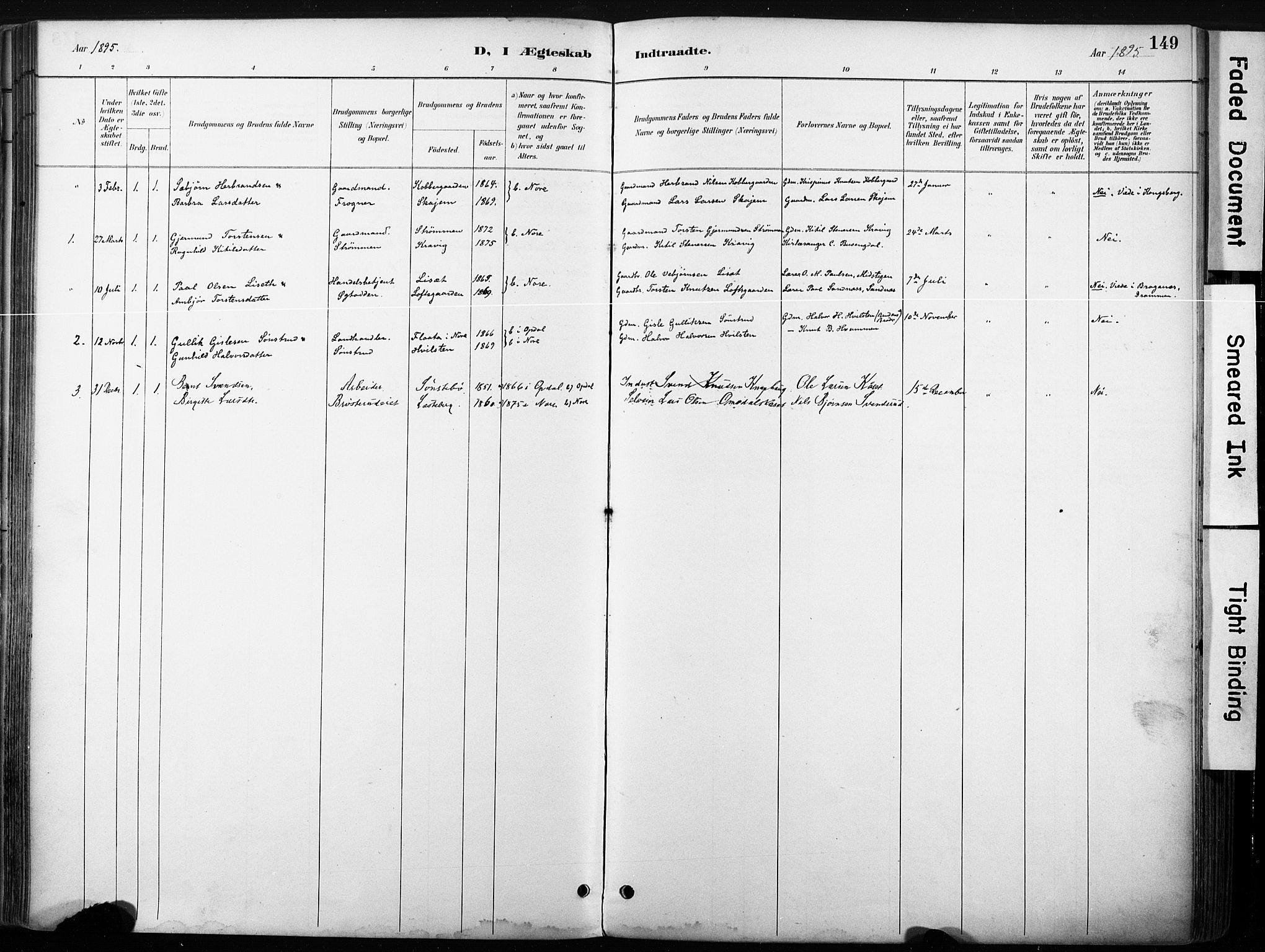 Nore kirkebøker, SAKO/A-238/F/Fb/L0002: Parish register (official) no. II 2, 1886-1906, p. 149