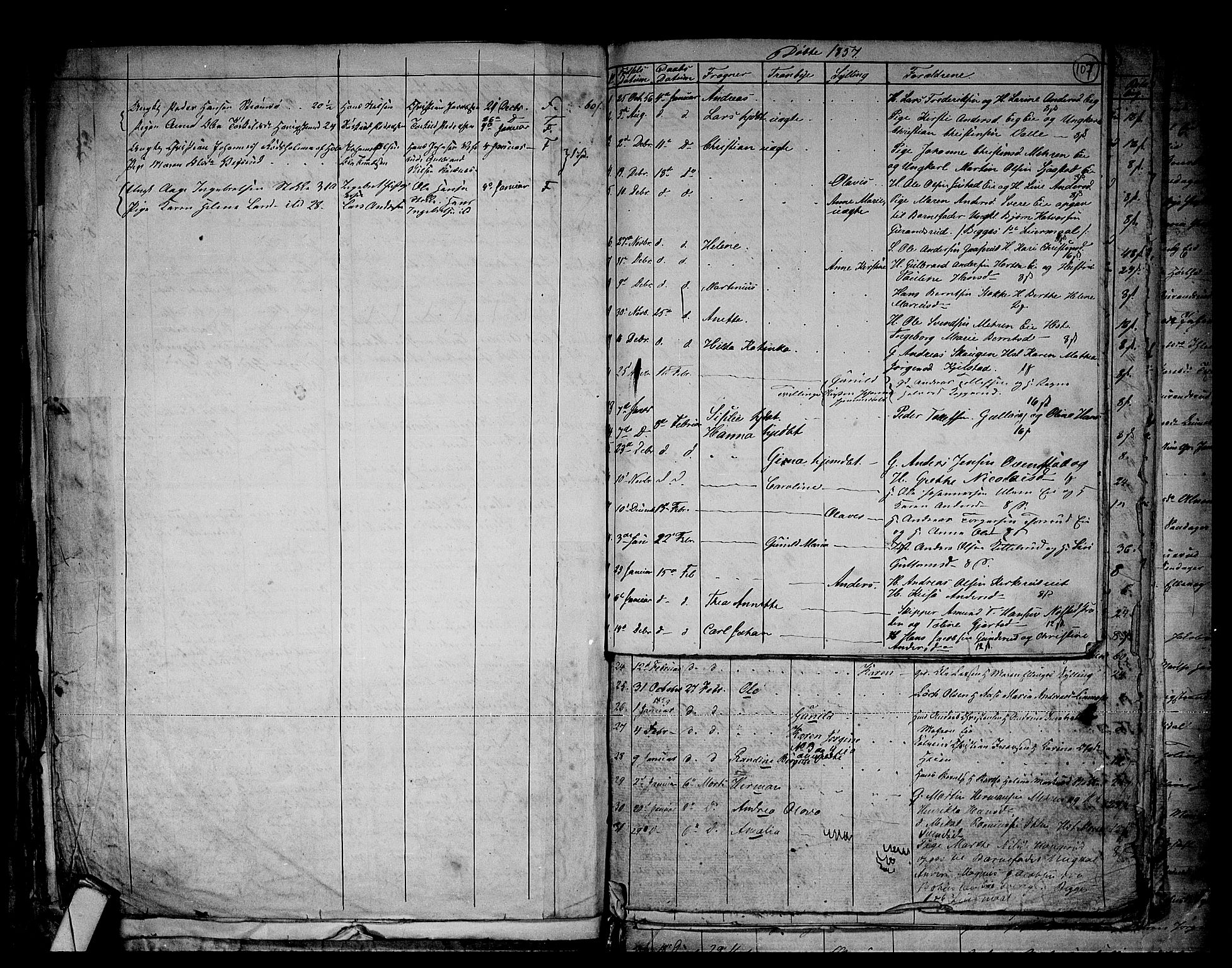 Lier kirkebøker, AV/SAKO-A-230/G/Ga/L0002: Parish register (copy) no. I 2, 1841-1862, p. 107