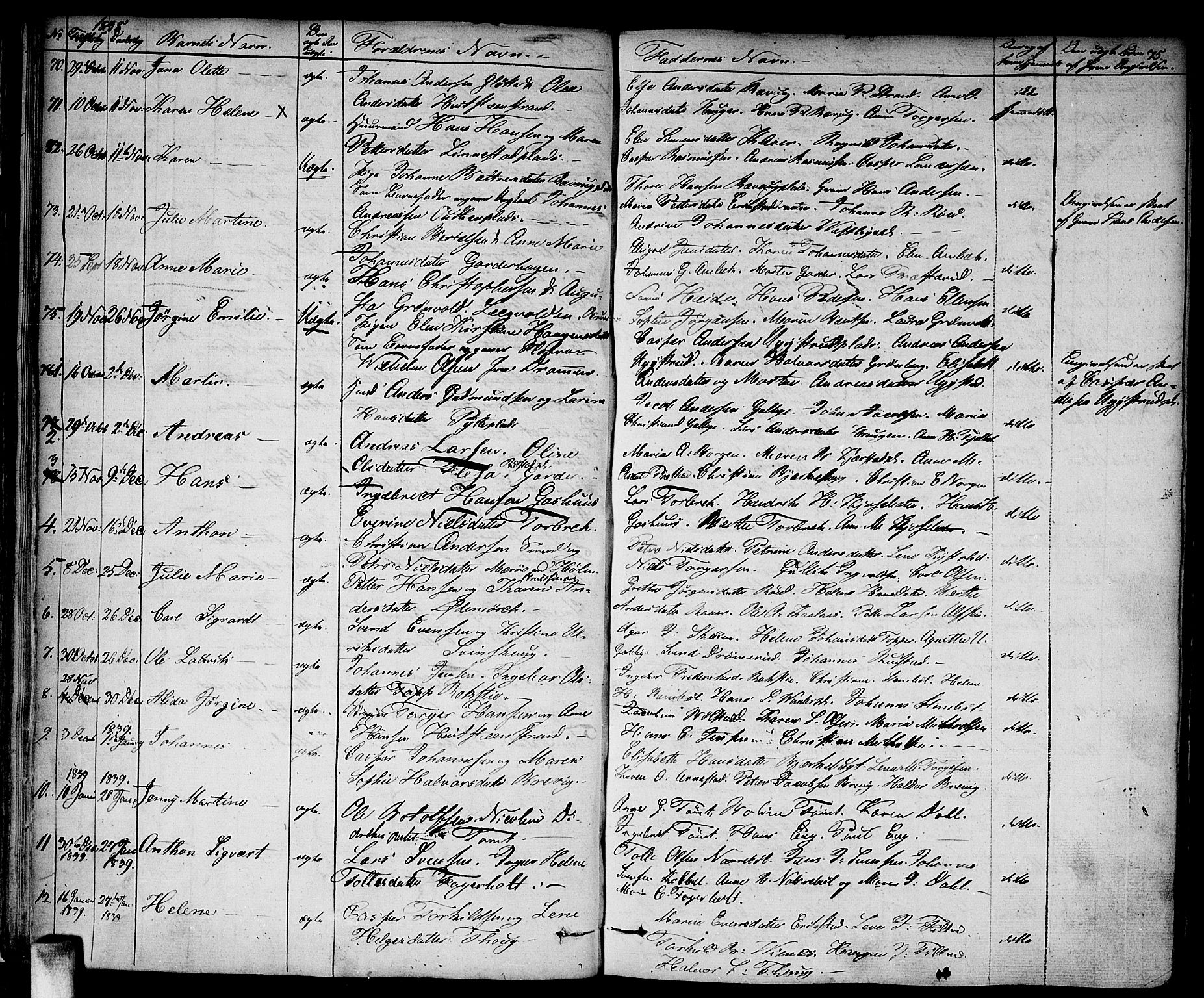 Vestby prestekontor Kirkebøker, AV/SAO-A-10893/F/Fa/L0006: Parish register (official) no. I 6, 1827-1849, p. 75