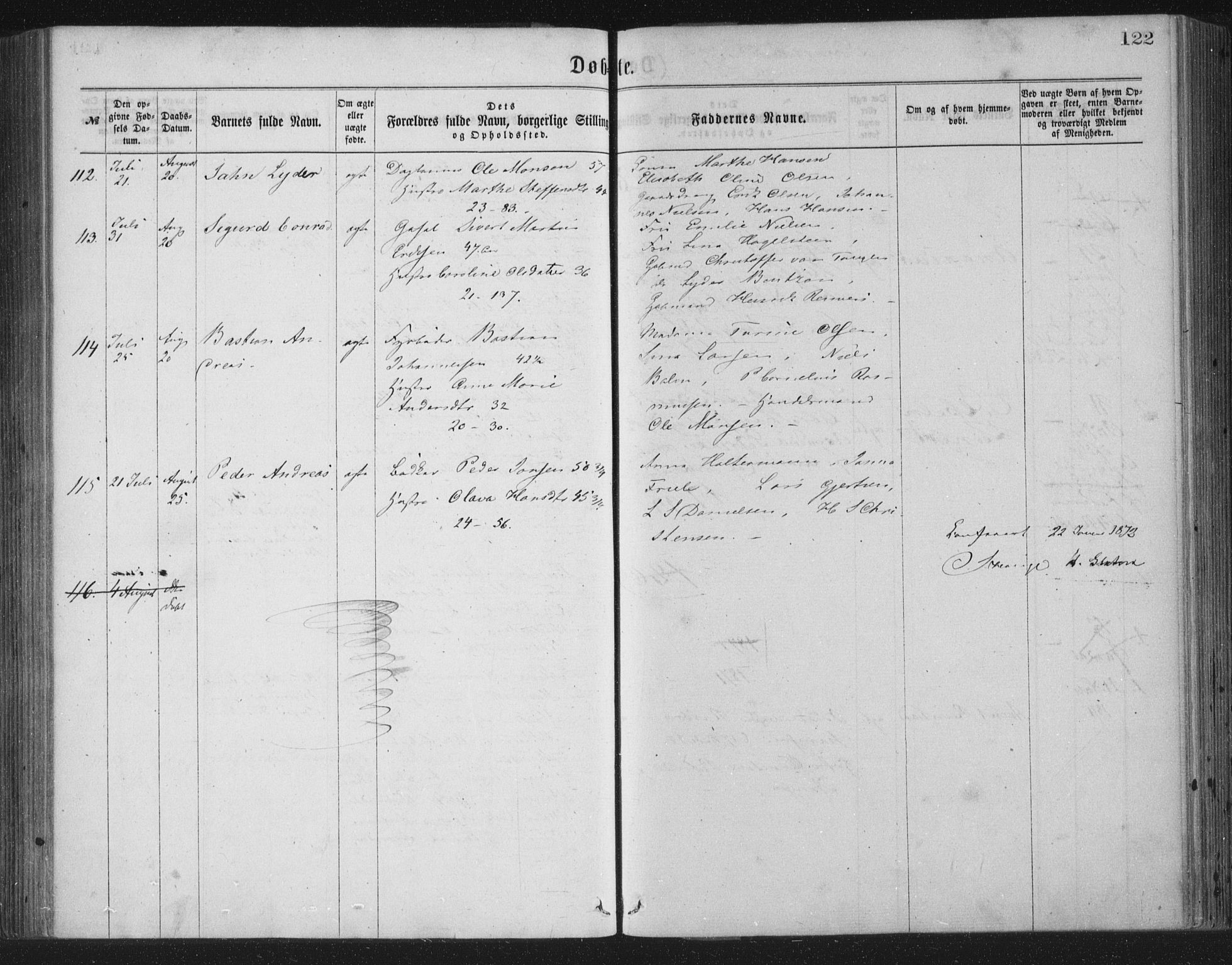 Korskirken sokneprestembete, AV/SAB-A-76101/H/Haa/L0019: Parish register (official) no. B 5, 1866-1871, p. 122