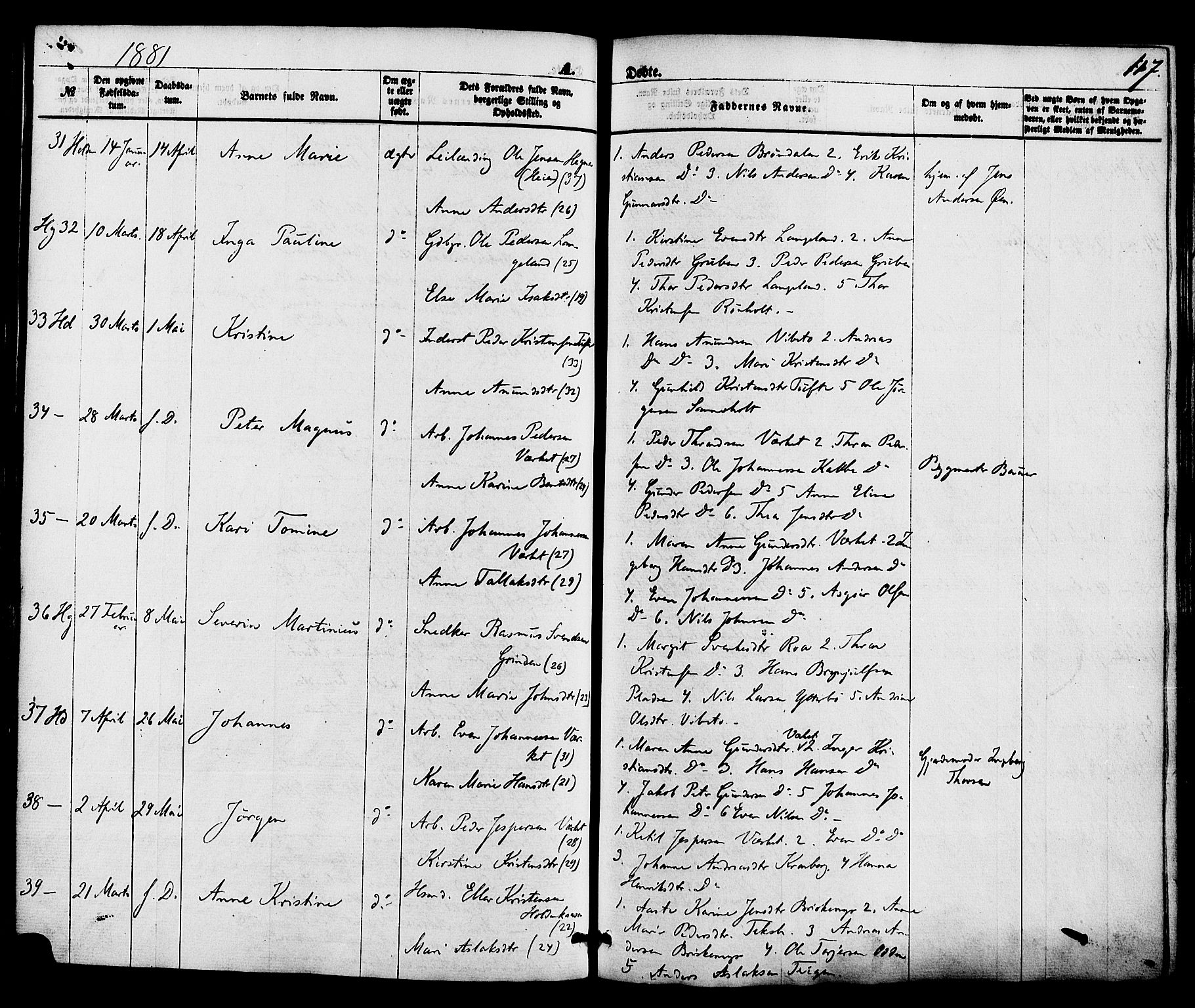 Holla kirkebøker, SAKO/A-272/F/Fa/L0007: Parish register (official) no. 7, 1869-1881, p. 117