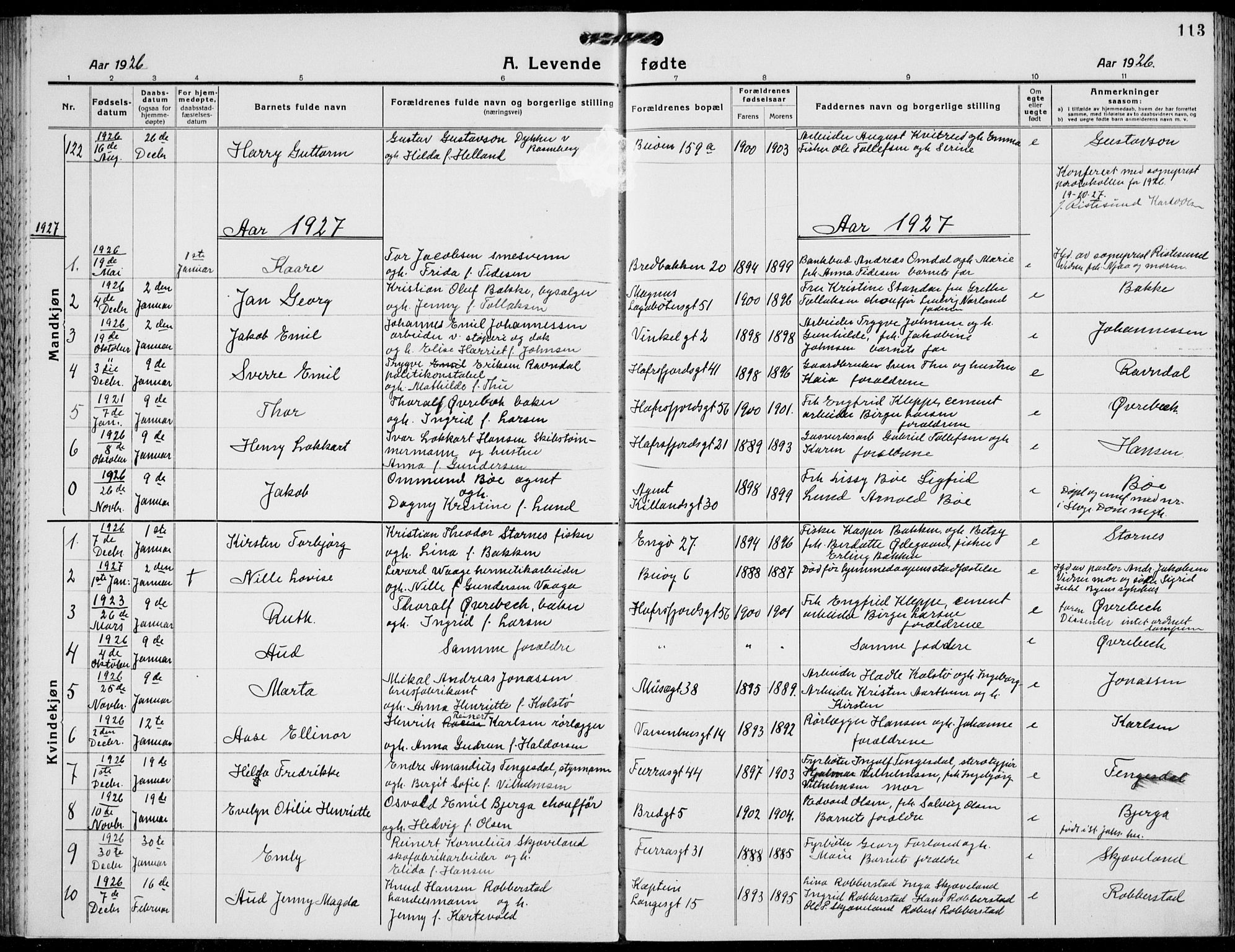 St. Petri sokneprestkontor, SAST/A-101813/001/30/30BB/L0011: Parish register (copy) no. B 11, 1917-1940, p. 114
