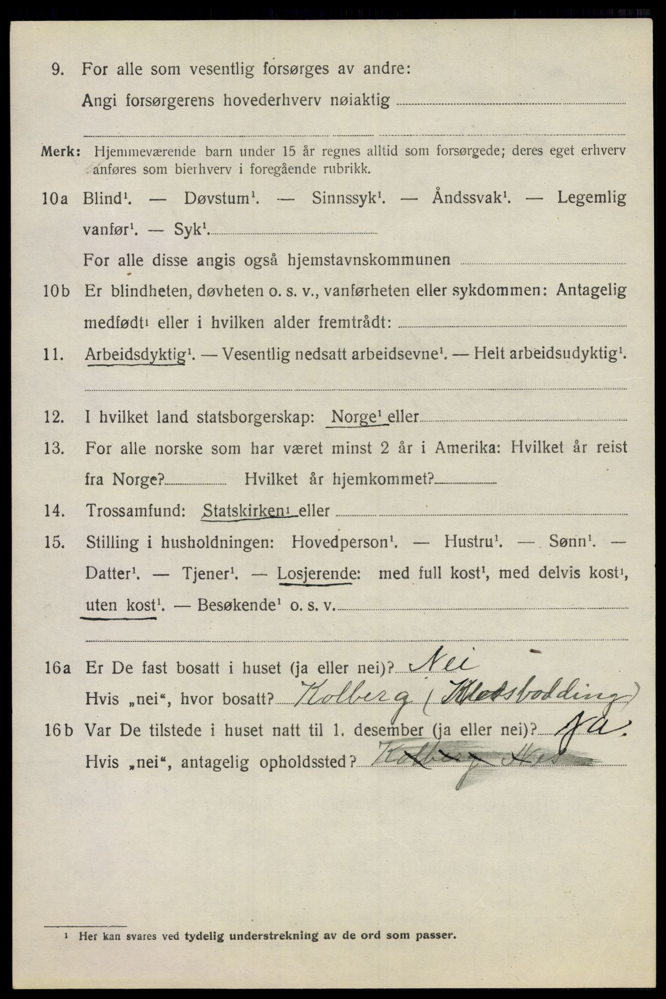 SAO, 1920 census for Nes, 1920, p. 18899