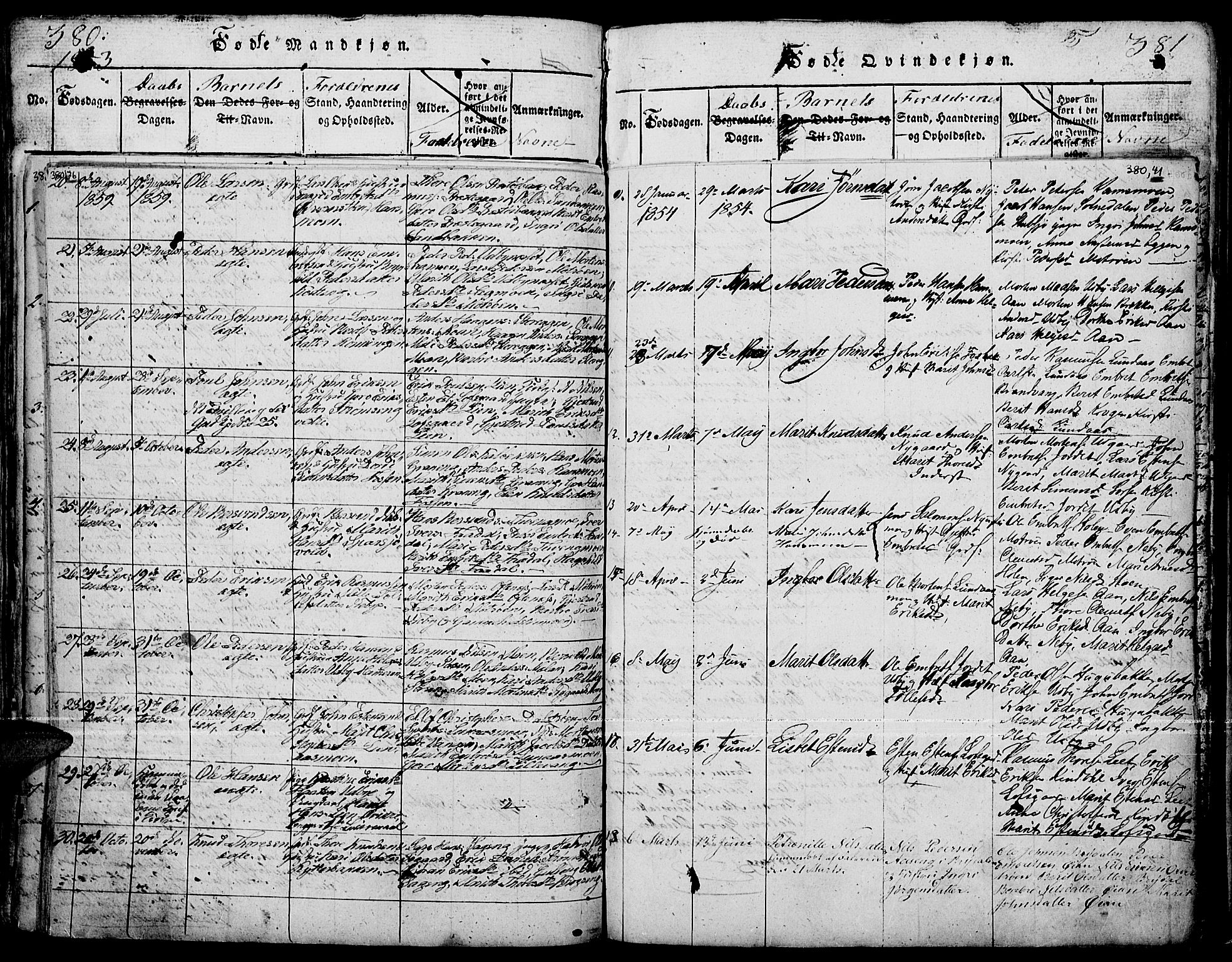 Tynset prestekontor, AV/SAH-PREST-058/H/Ha/Hab/L0001: Parish register (copy) no. 1, 1814-1859