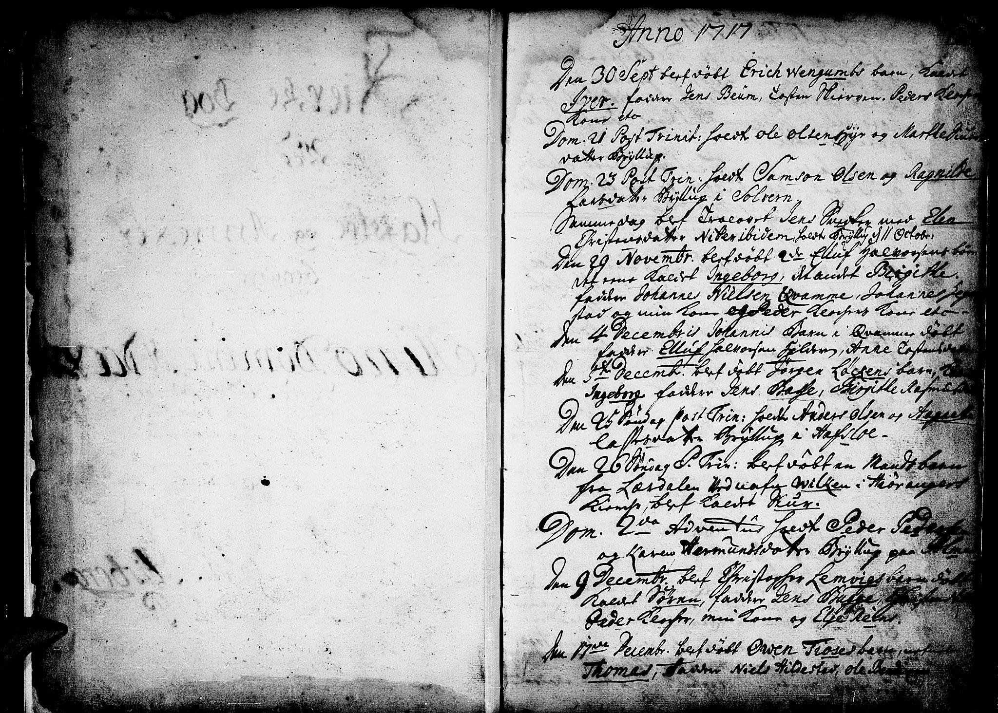 Hafslo sokneprestembete, AV/SAB-A-80301/H/Haa/Haaa/L0001: Parish register (official) no. A 1, 1717-1755, p. 2