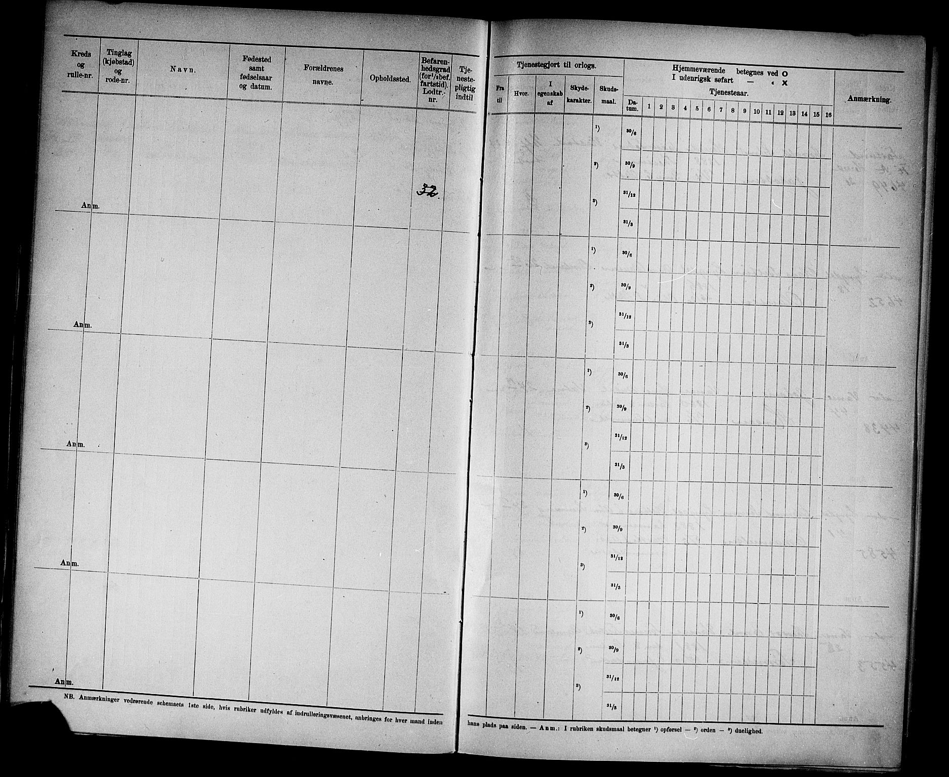 Kristiansand mønstringskrets, SAK/2031-0015/F/Fd/L0010: Rulle sjøvernepliktige, C-10, 1908, p. 18