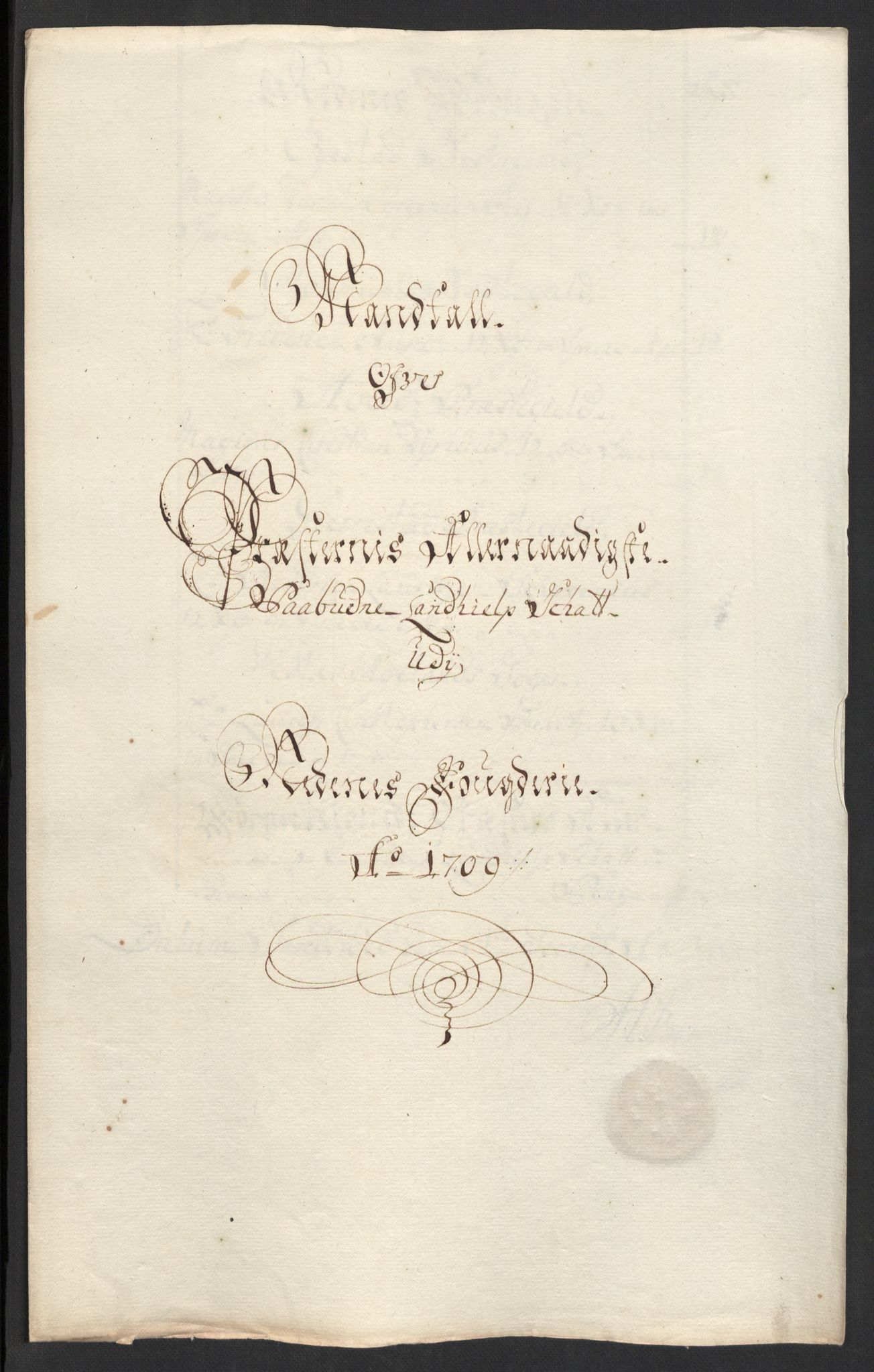 Rentekammeret inntil 1814, Reviderte regnskaper, Fogderegnskap, RA/EA-4092/R39/L2318: Fogderegnskap Nedenes, 1706-1709, p. 469