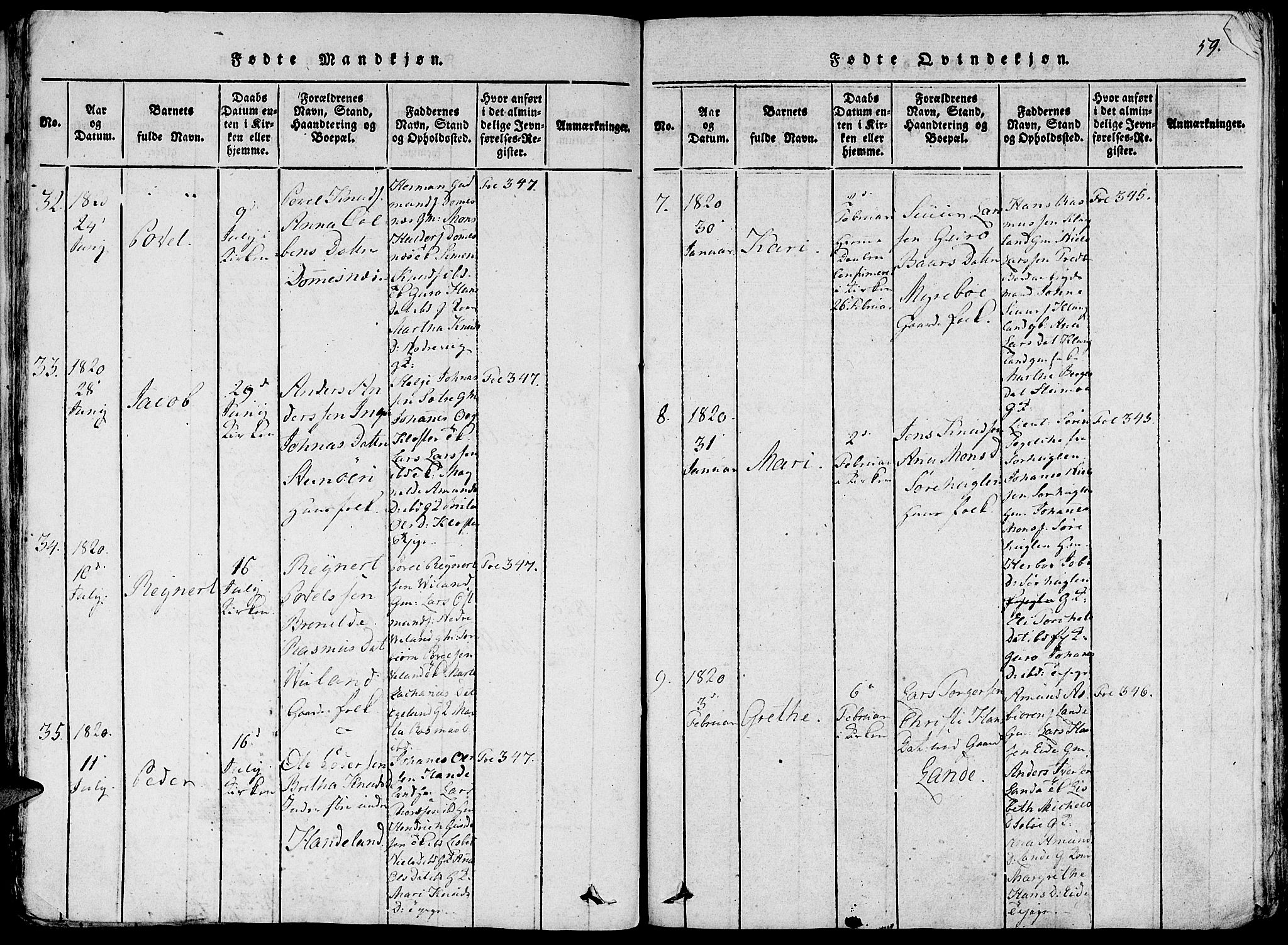 Fjelberg sokneprestembete, AV/SAB-A-75201/H/Haa: Parish register (official) no. A 4, 1816-1822, p. 59