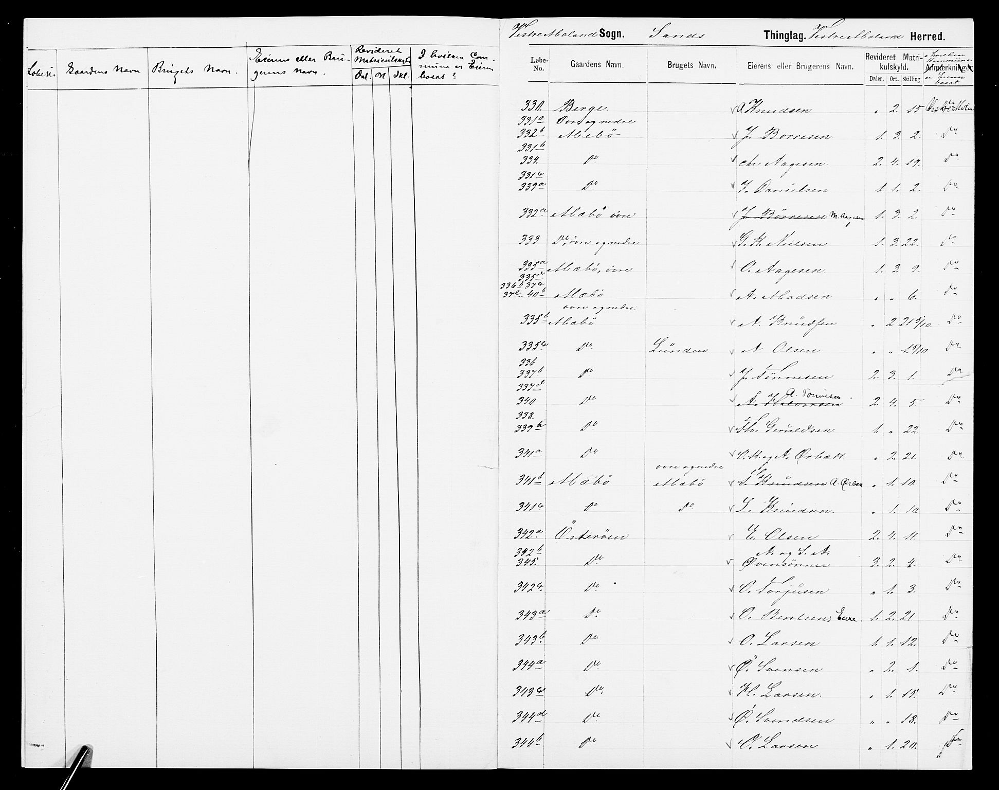 SAK, 1875 census for 0926L Vestre Moland/Vestre Moland, 1875, p. 6