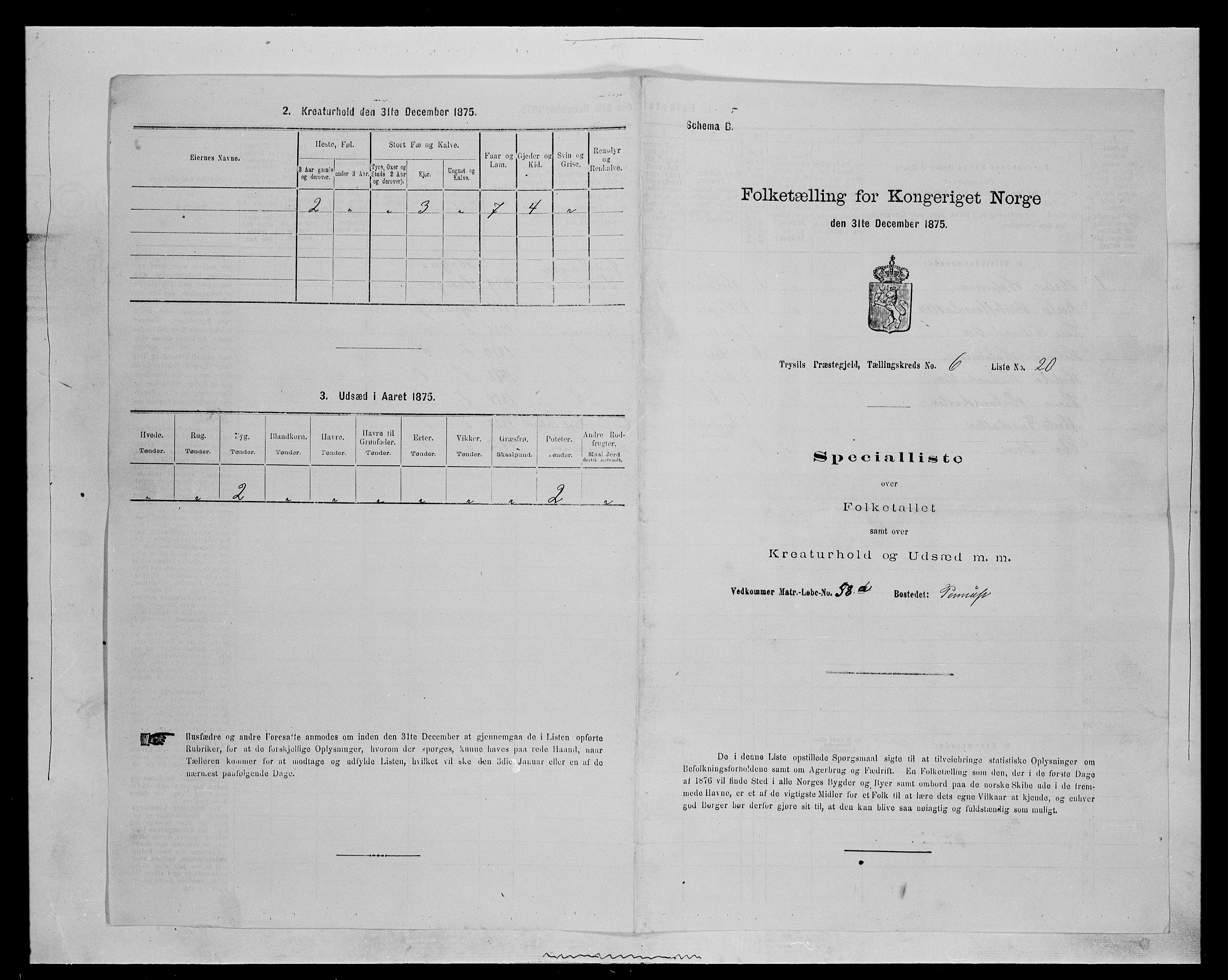 SAH, 1875 census for 0428P Trysil, 1875, p. 759