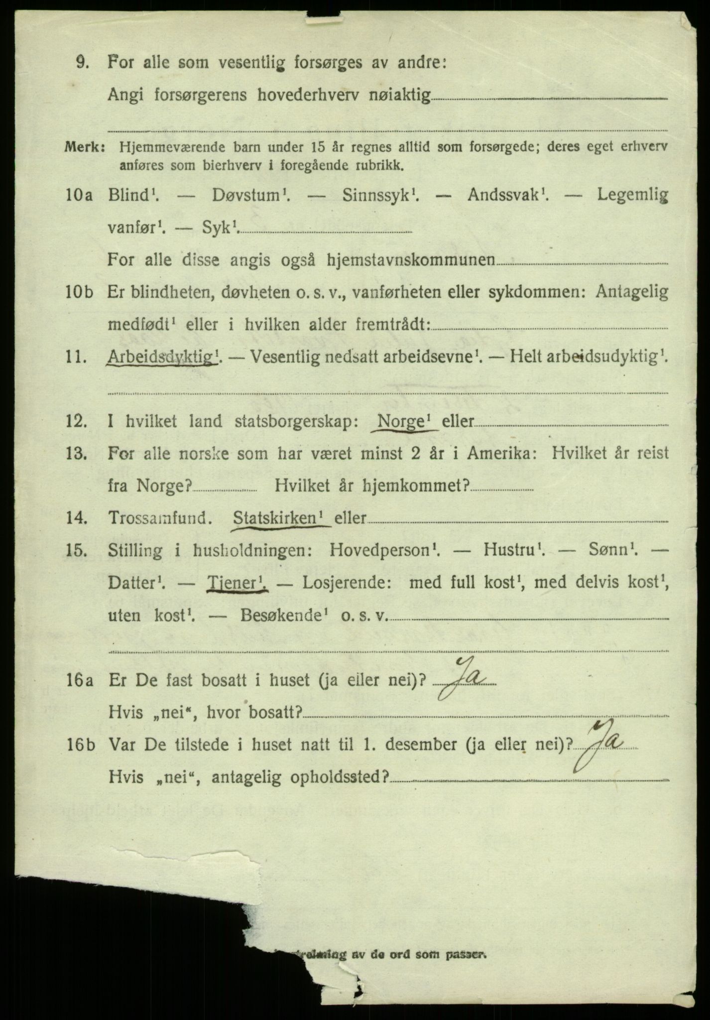 SAB, 1920 census for Åsane, 1920, p. 5104