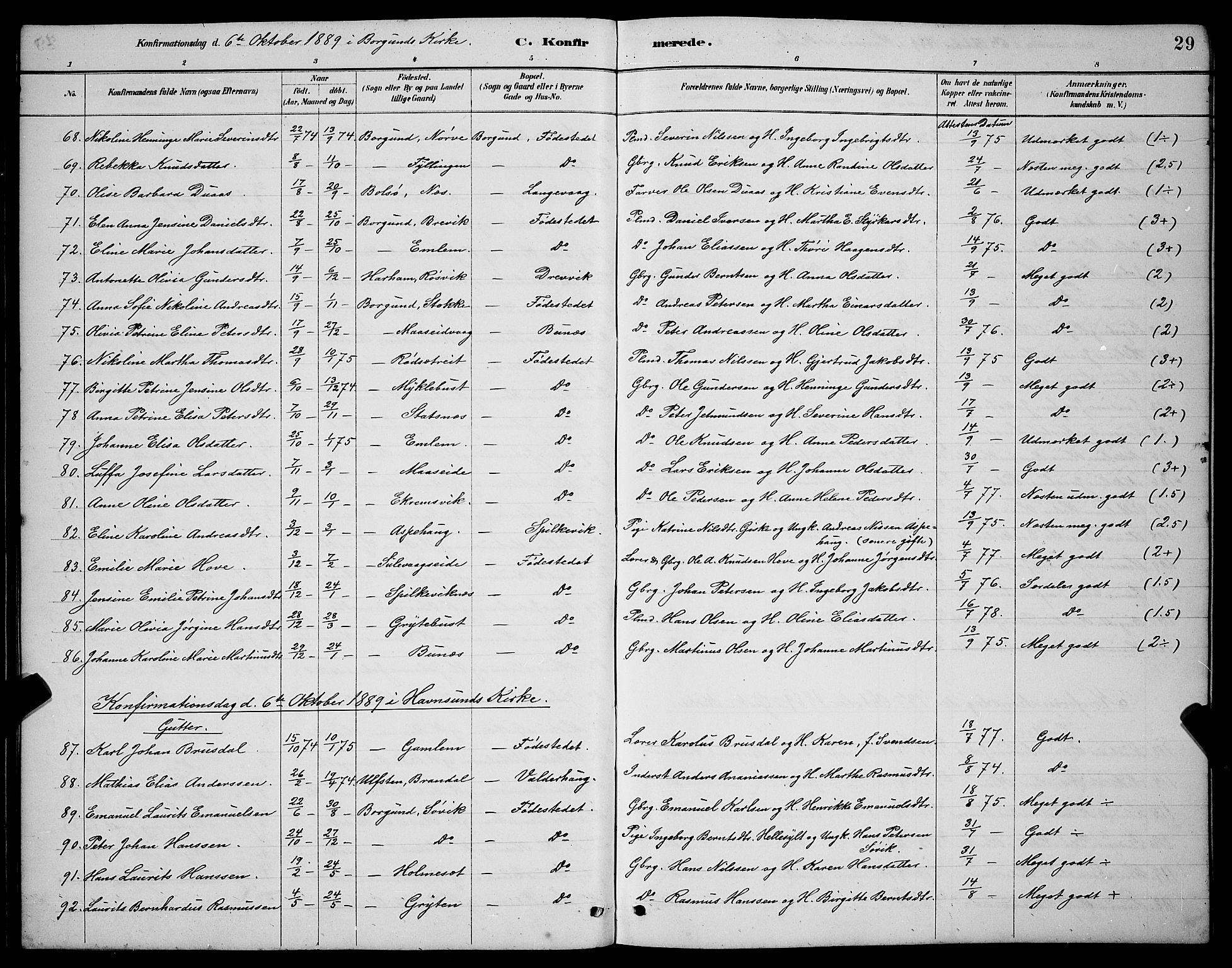 Ministerialprotokoller, klokkerbøker og fødselsregistre - Møre og Romsdal, AV/SAT-A-1454/528/L0430: Parish register (copy) no. 528C11, 1884-1899, p. 29