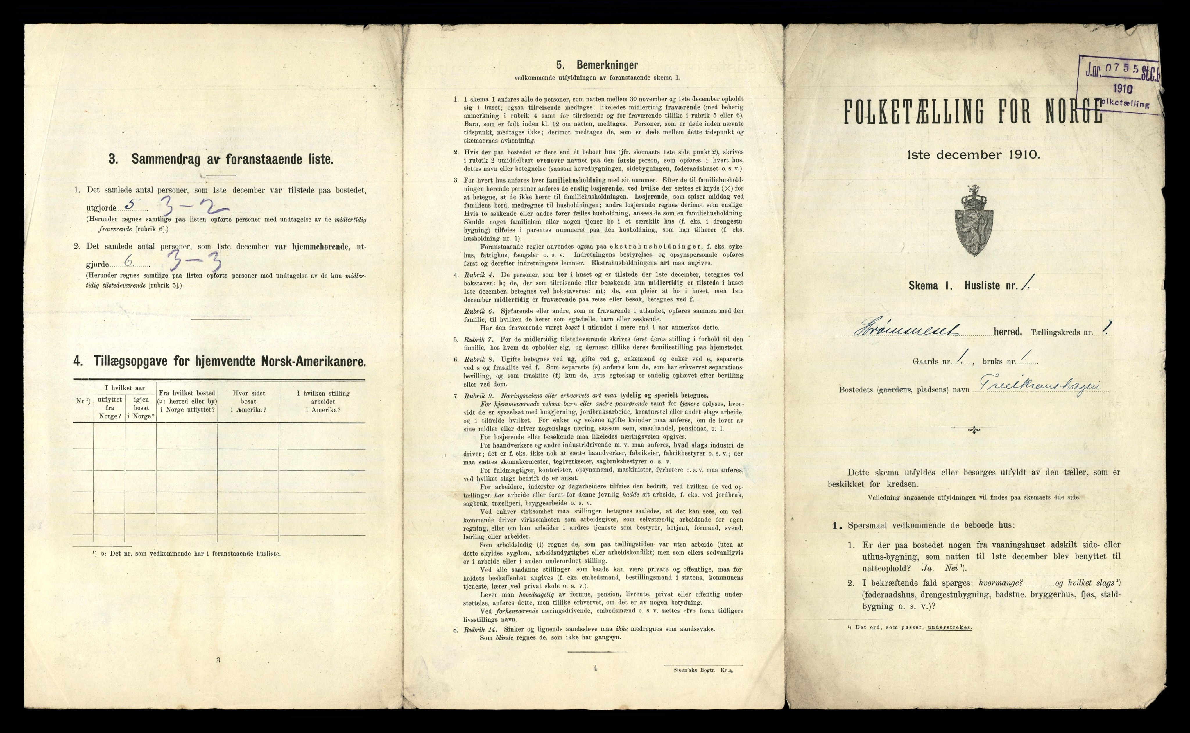 RA, 1910 census for Straumsnes, 1910, p. 29