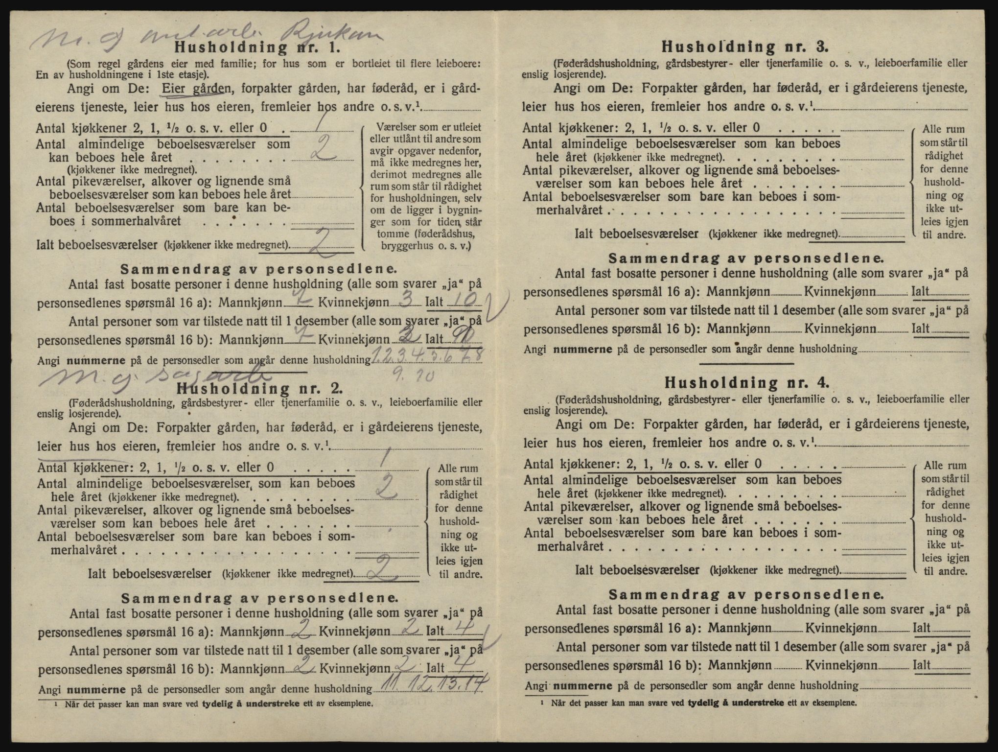 SAO, 1920 census for Glemmen, 1920, p. 170