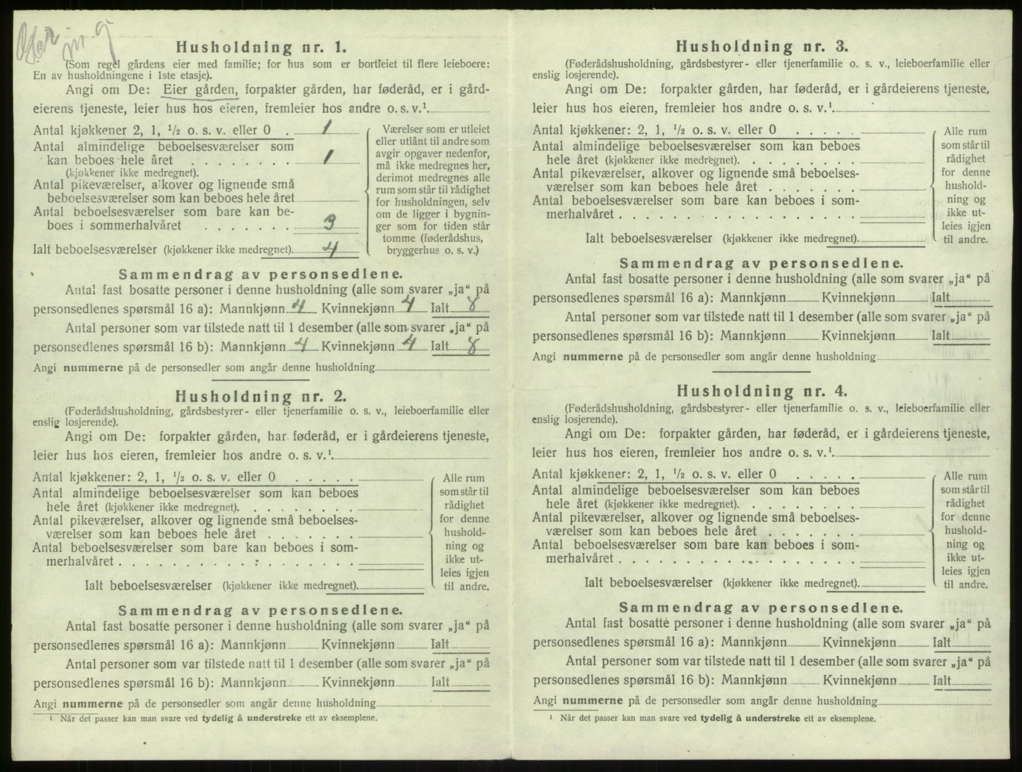 SAB, 1920 census for Haus, 1920, p. 639