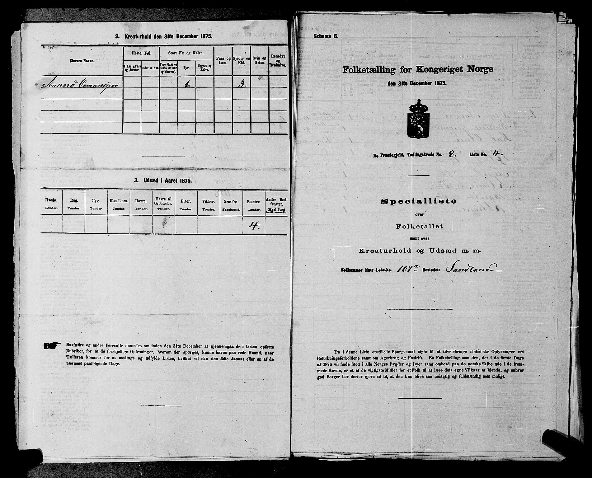 SAKO, 1875 census for 0832P Mo, 1875, p. 619