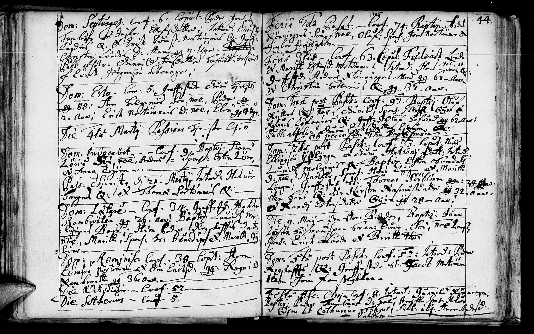 Ministerialprotokoller, klokkerbøker og fødselsregistre - Sør-Trøndelag, SAT/A-1456/692/L1101: Parish register (official) no. 692A01, 1690-1746, p. 44