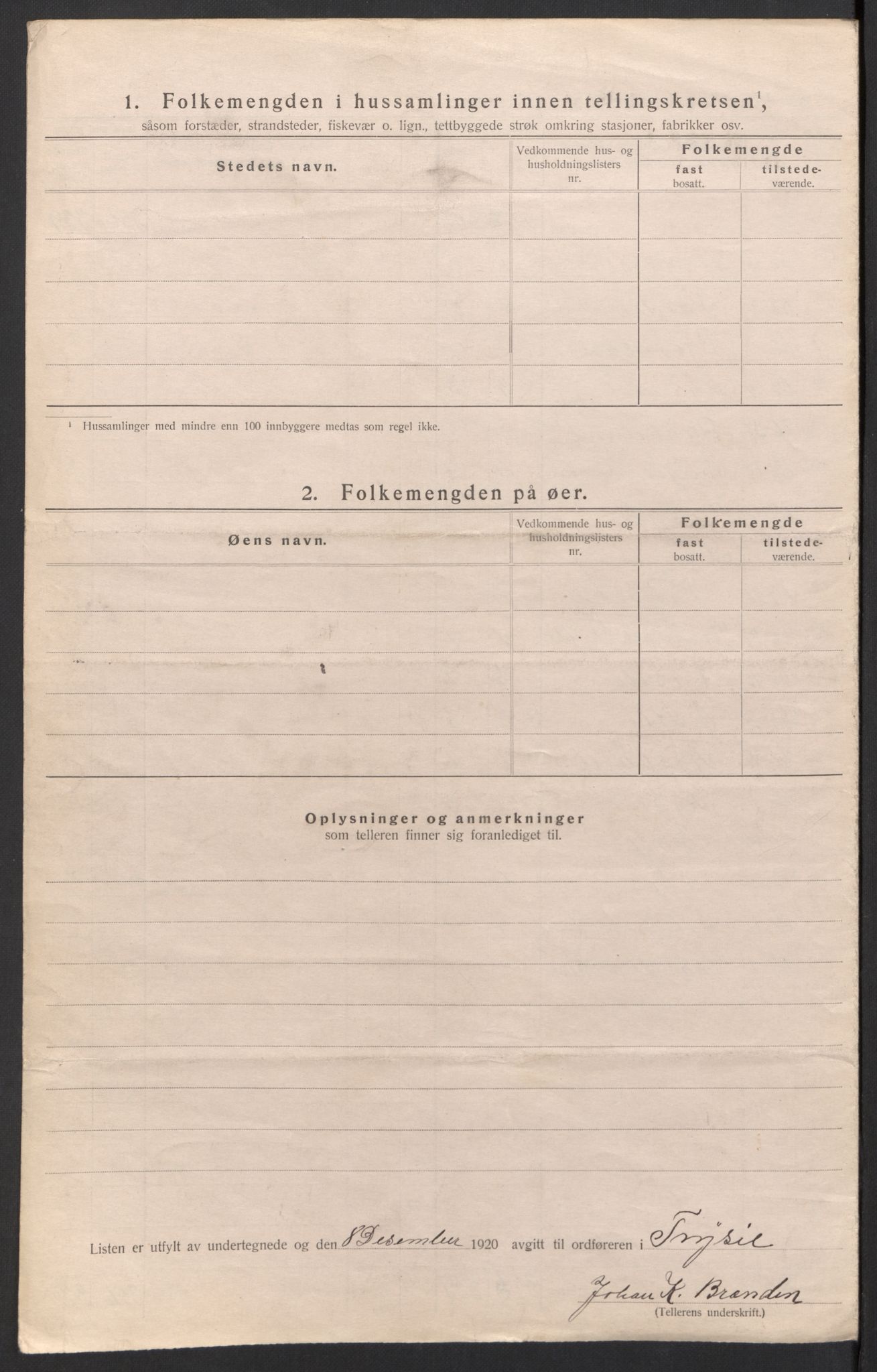 SAH, 1920 census for Trysil, 1920, p. 68