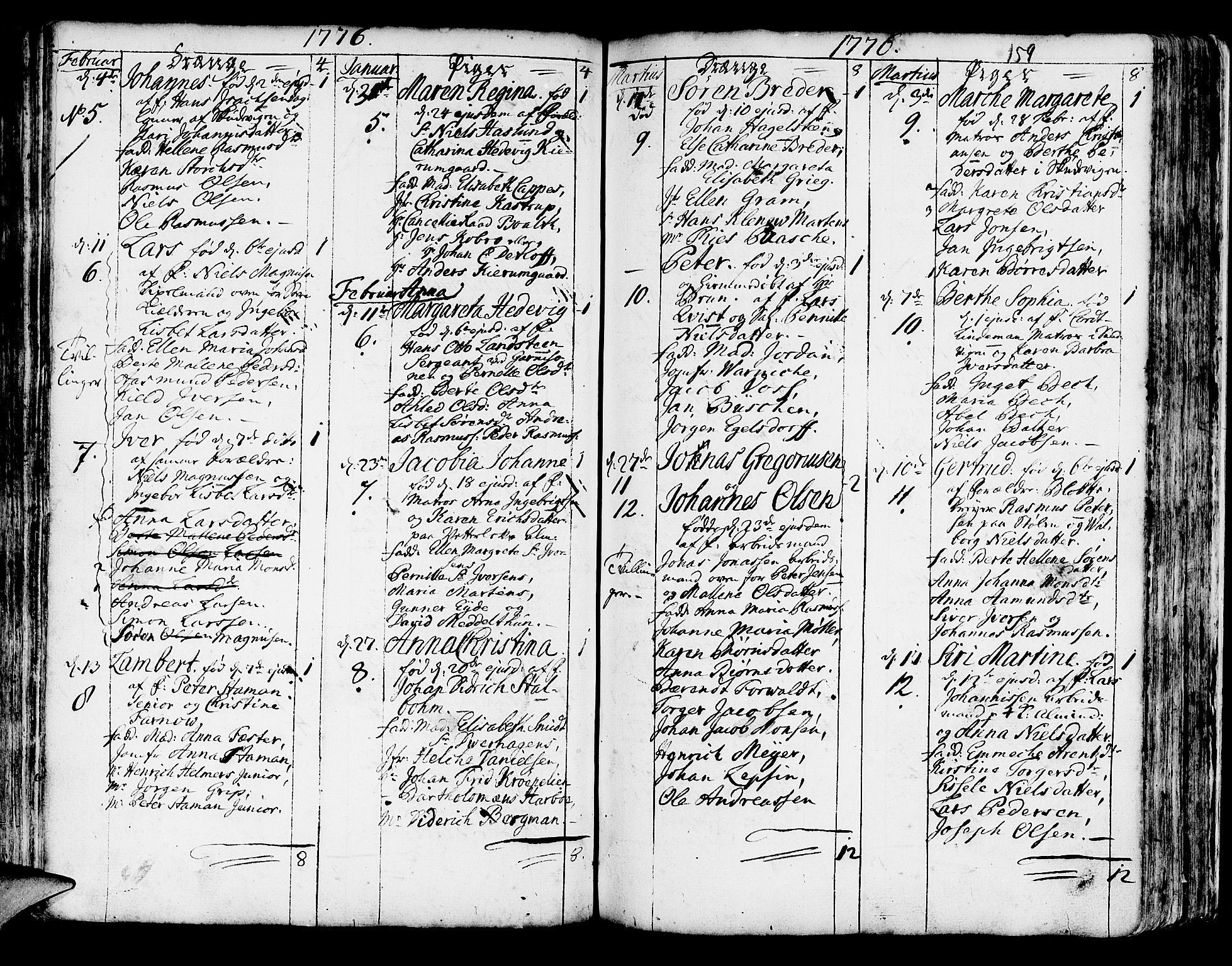 Korskirken sokneprestembete, SAB/A-76101/H/Haa/L0005: Parish register (official) no. A 5, 1751-1789, p. 159