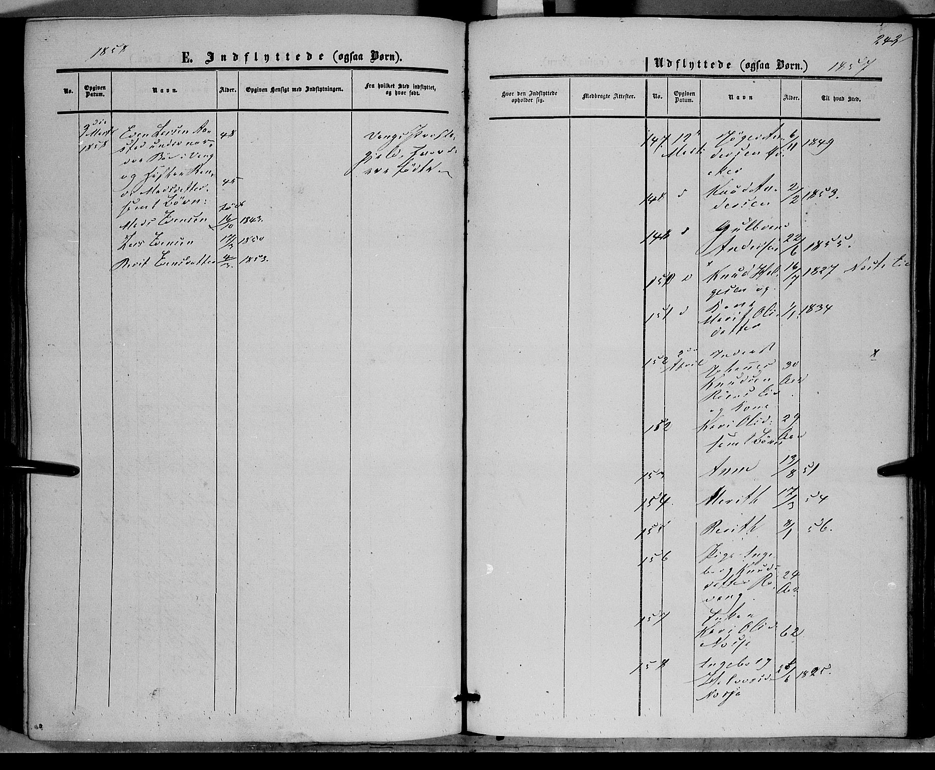 Vestre Slidre prestekontor, SAH/PREST-136/H/Ha/Haa/L0002: Parish register (official) no. 2, 1856-1864, p. 242