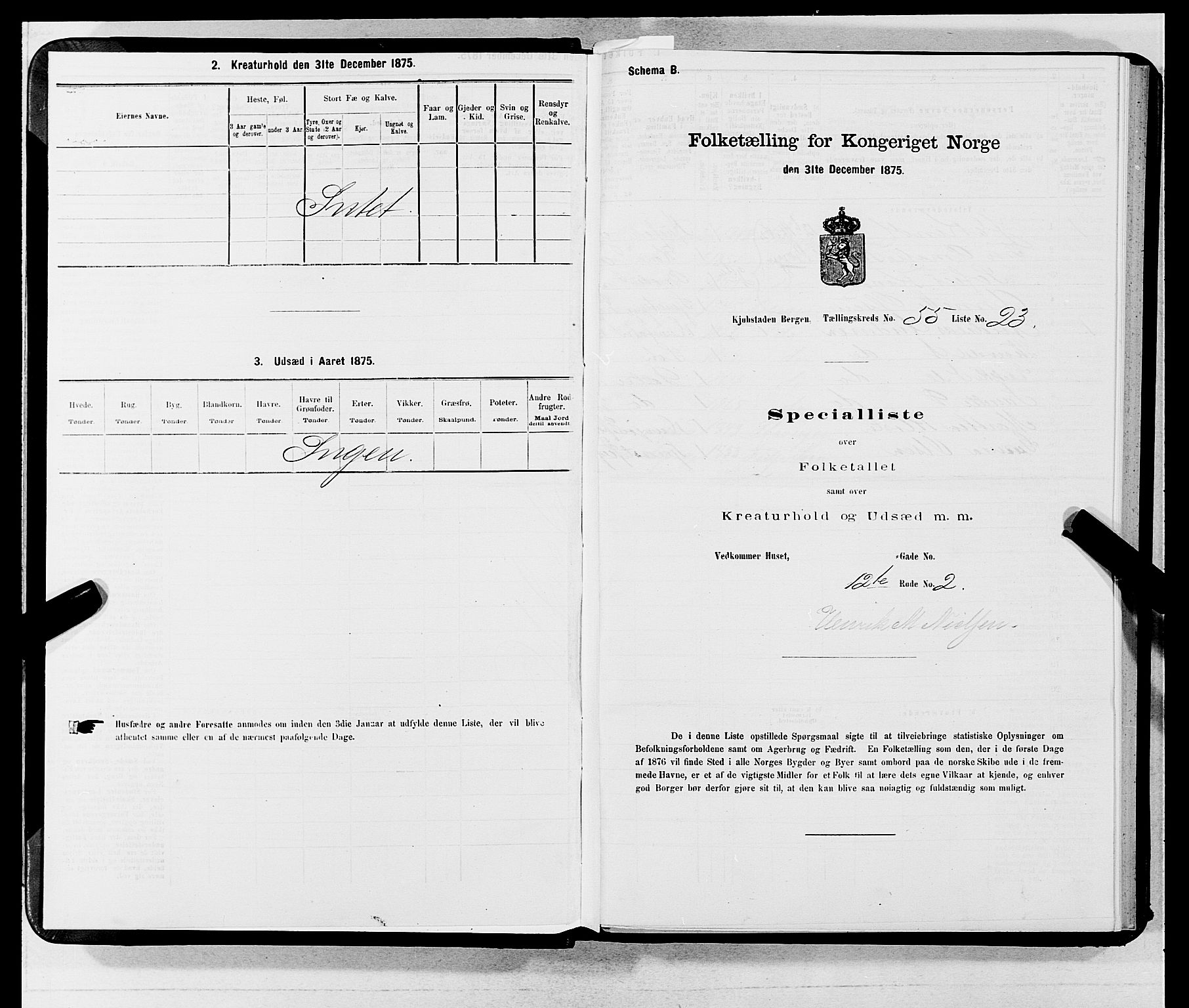 SAB, 1875 census for 1301 Bergen, 1875, p. 2950