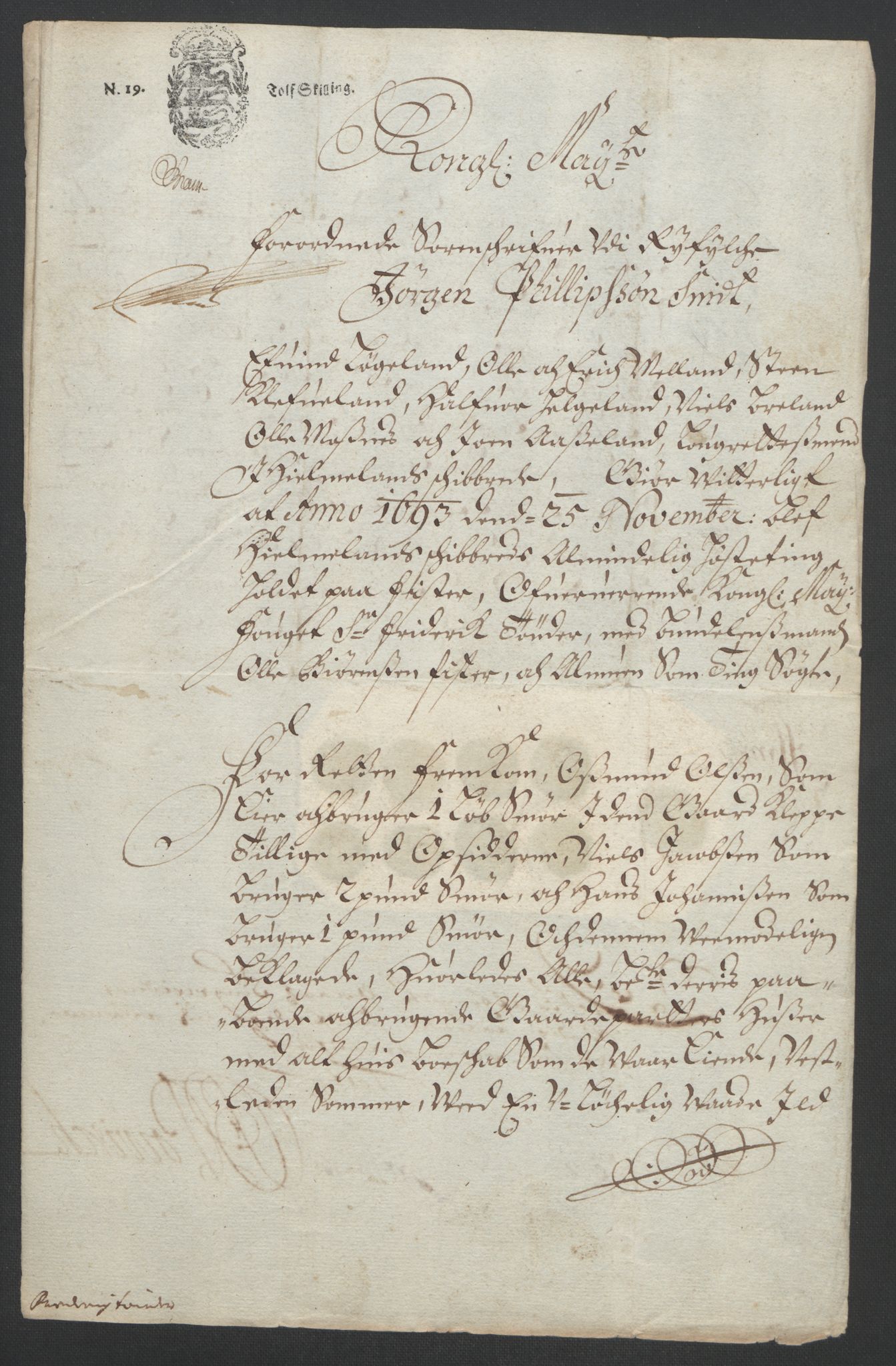 Rentekammeret inntil 1814, Reviderte regnskaper, Fogderegnskap, AV/RA-EA-4092/R47/L2857: Fogderegnskap Ryfylke, 1694-1696, p. 95