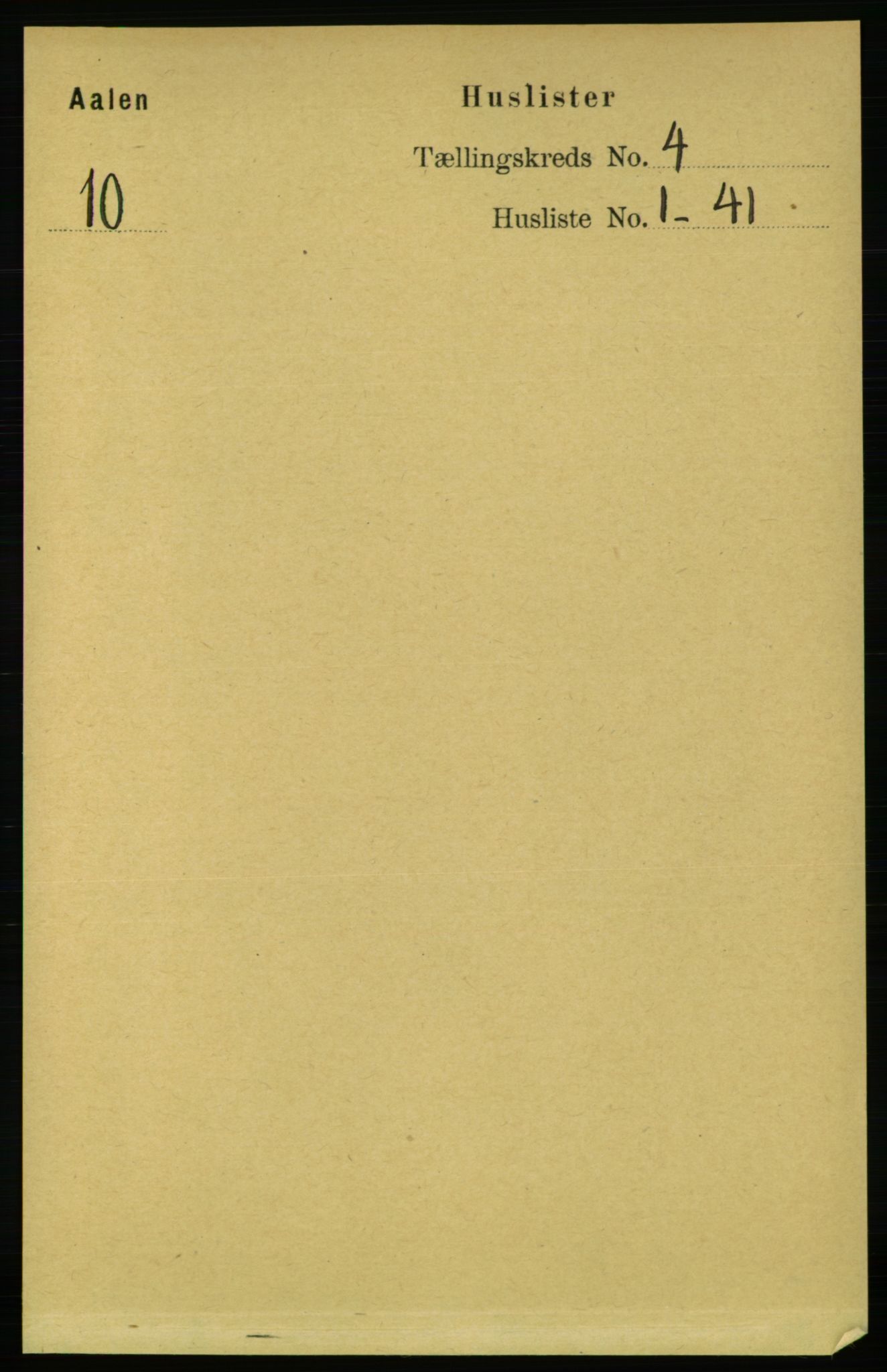 RA, 1891 census for 1644 Ålen, 1891, p. 1122