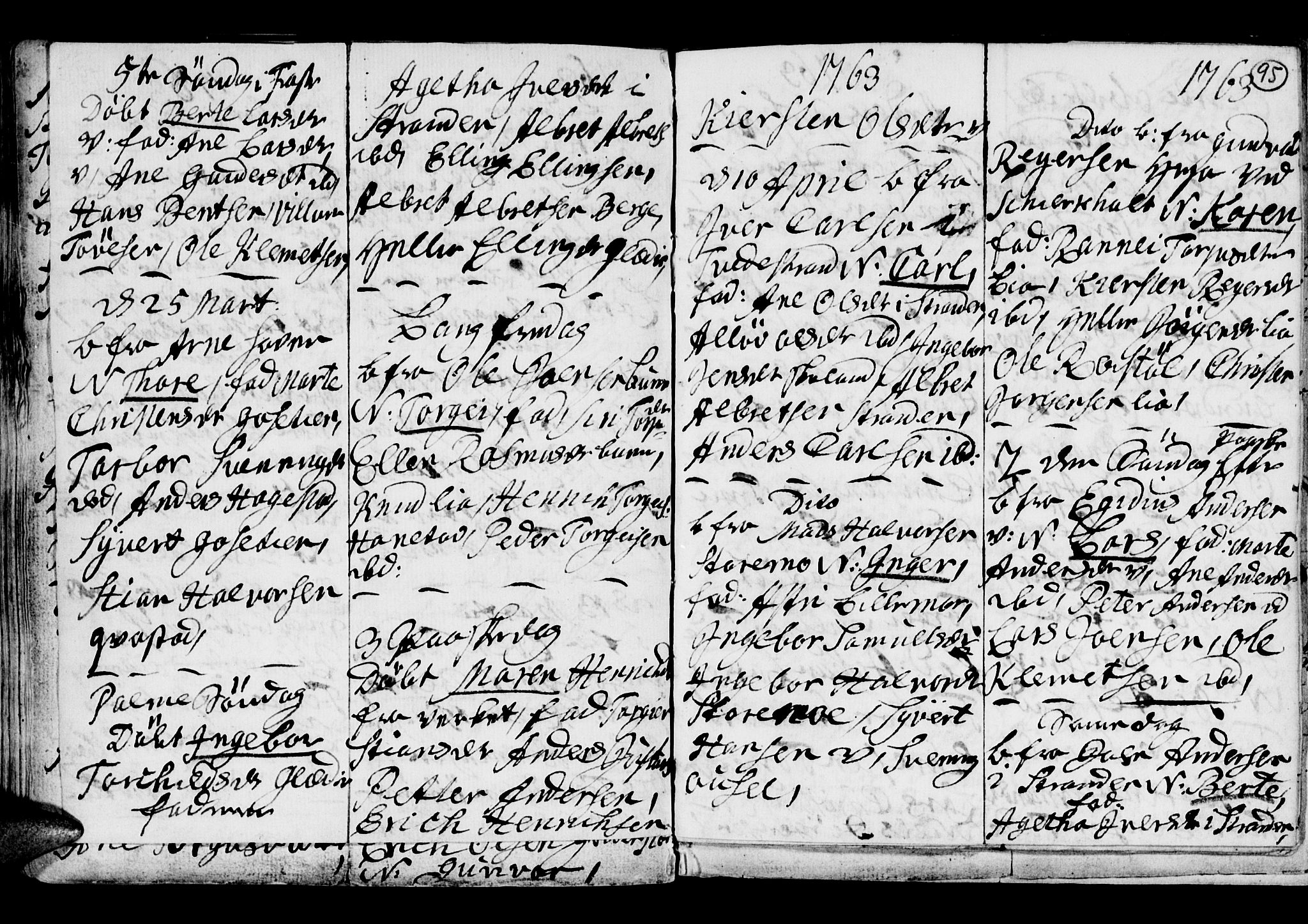 Holt sokneprestkontor, AV/SAK-1111-0021/F/Fb/L0005: Parish register (copy) no. B 5, 1746-1764, p. 95