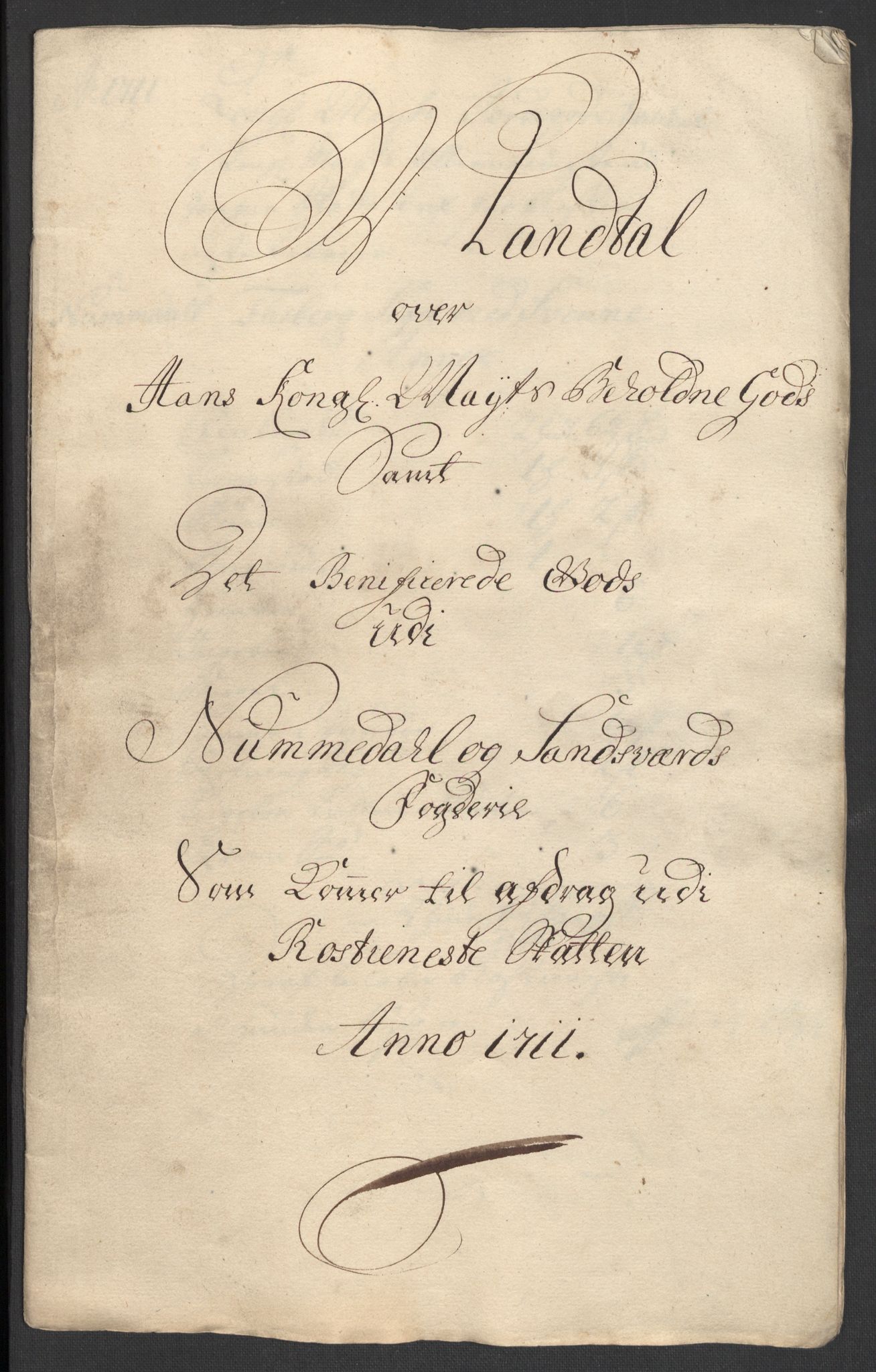 Rentekammeret inntil 1814, Reviderte regnskaper, Fogderegnskap, AV/RA-EA-4092/R24/L1586: Fogderegnskap Numedal og Sandsvær, 1711, p. 357