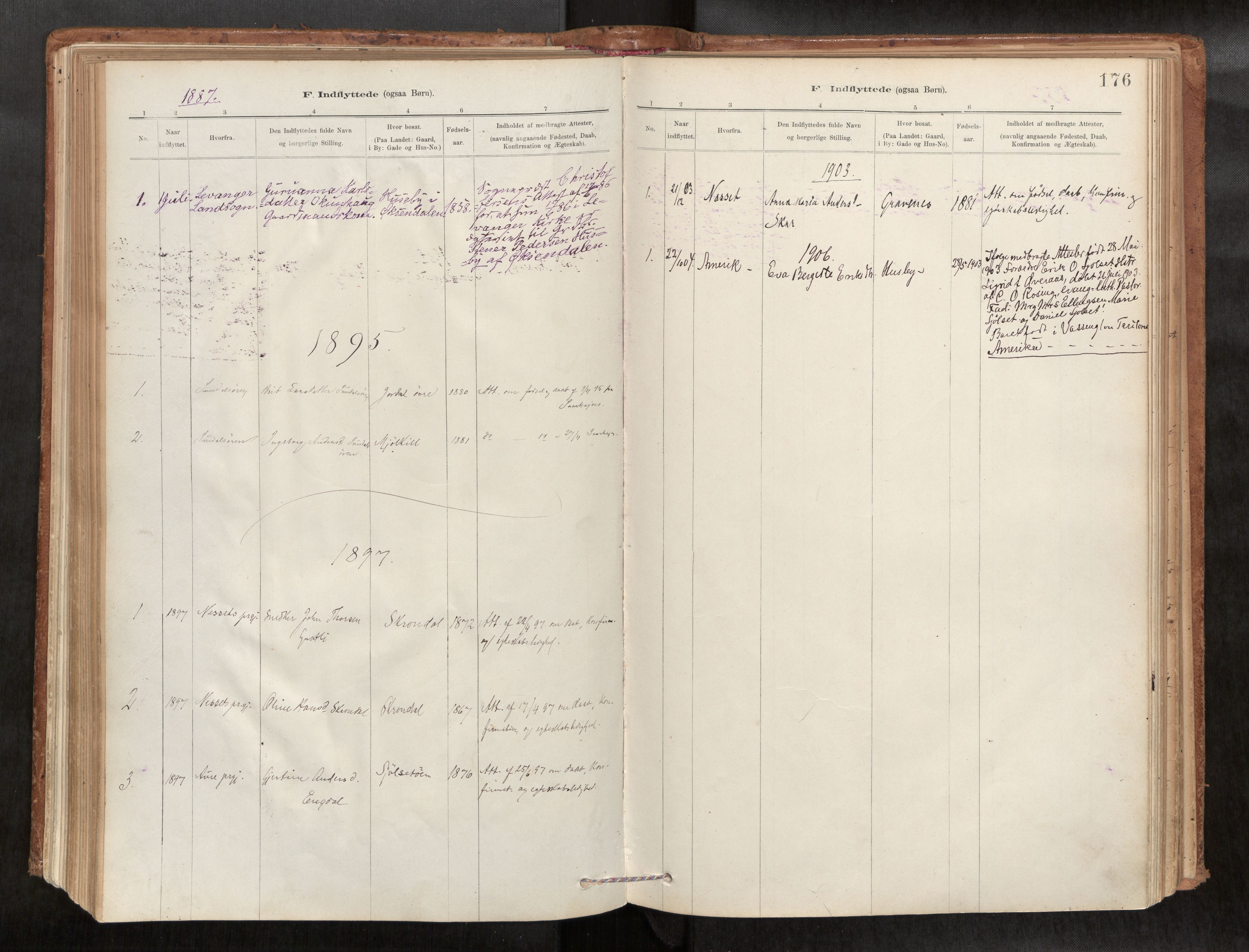 Ministerialprotokoller, klokkerbøker og fødselsregistre - Møre og Romsdal, SAT/A-1454/588/L1006: Parish register (official) no. 588A03, 1886-1912, p. 176