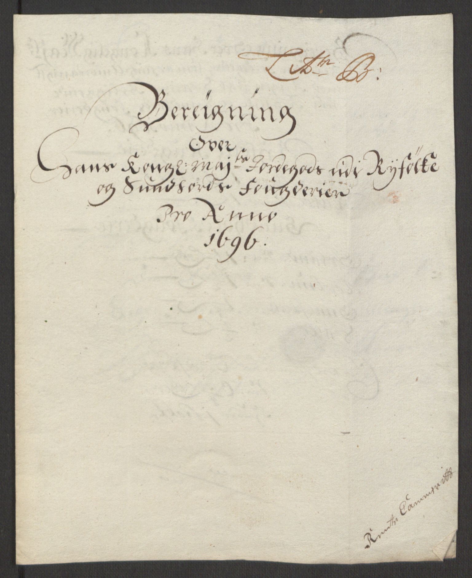 Rentekammeret inntil 1814, Reviderte regnskaper, Fogderegnskap, RA/EA-4092/R48/L2976: Fogderegnskap Sunnhordland og Hardanger, 1695-1696, p. 356