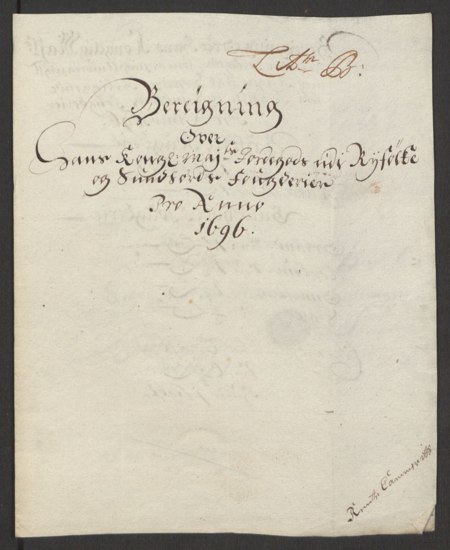 Rentekammeret inntil 1814, Reviderte regnskaper, Fogderegnskap, AV/RA-EA-4092/R48/L2976: Fogderegnskap Sunnhordland og Hardanger, 1695-1696, p. 356