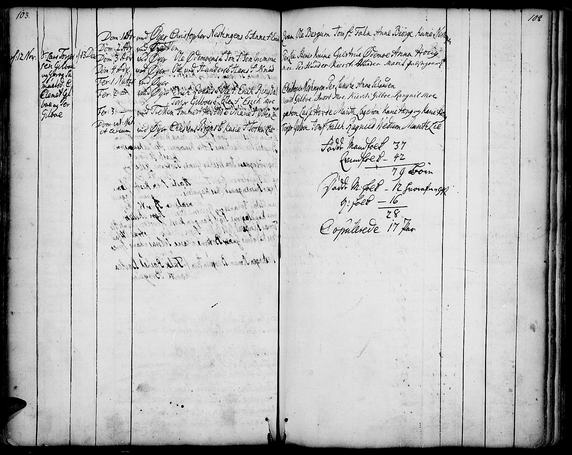 Øyer prestekontor, SAH/PREST-084/H/Ha/Haa/L0002: Parish register (official) no. 2, 1733-1784, p. 103-104