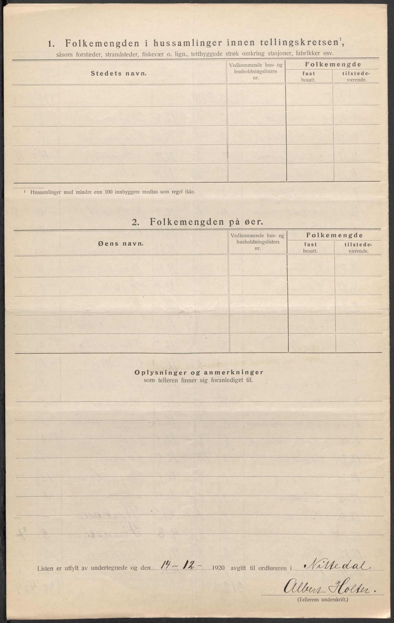 SAO, 1920 census for Nittedal, 1920, p. 10