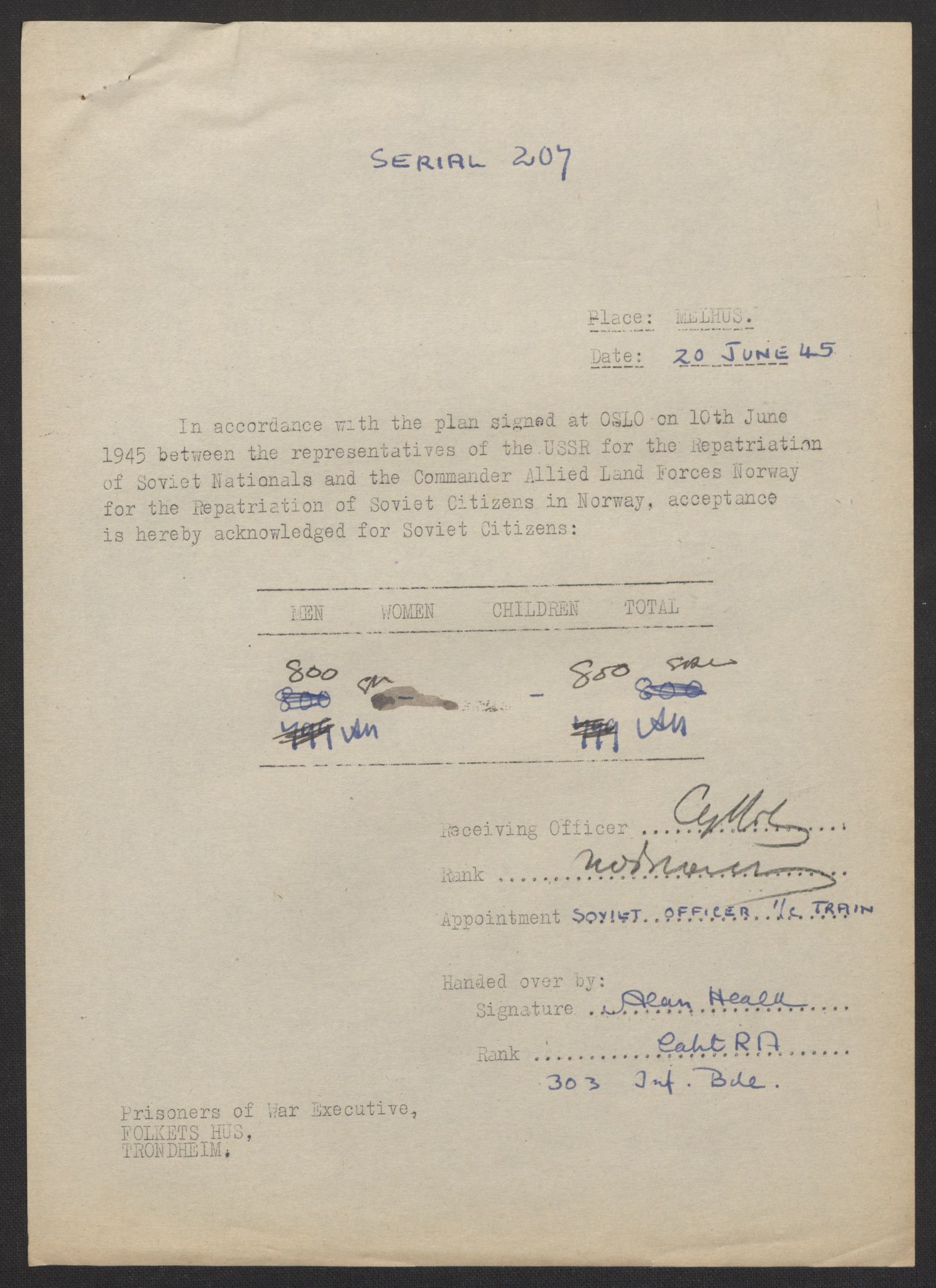 Flyktnings- og fangedirektoratet, Repatrieringskontoret, AV/RA-S-1681/D/Db/L0017: Displaced Persons (DPs) og sivile tyskere, 1945-1948, p. 498