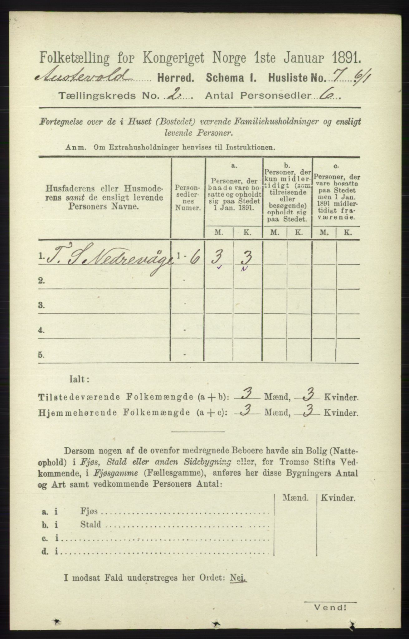 RA, 1891 census for 1244 Austevoll, 1891, p. 572