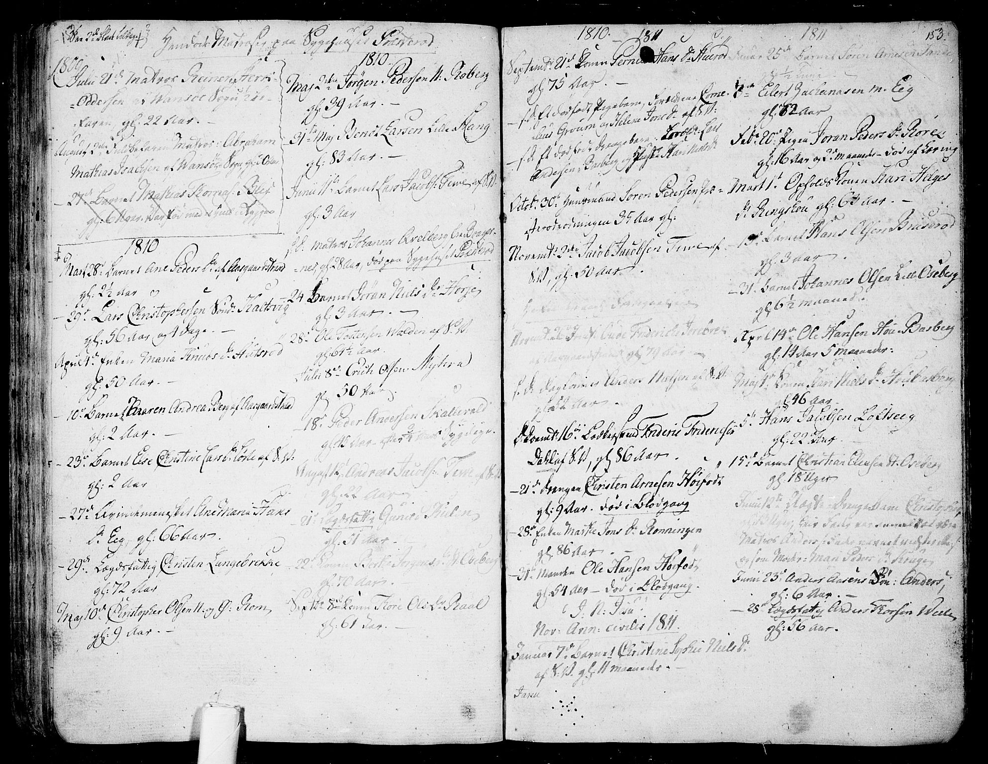 Sem kirkebøker, AV/SAKO-A-5/F/Fb/L0003: Parish register (official) no. II 3, 1792-1814, p. 152-153