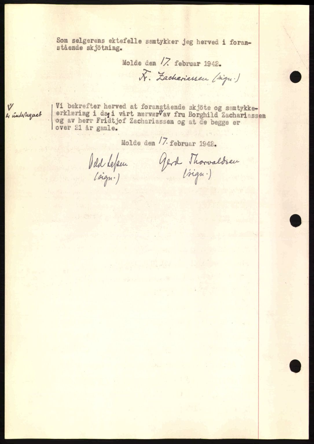 Romsdal sorenskriveri, AV/SAT-A-4149/1/2/2C: Mortgage book no. A11, 1941-1942, Diary no: : 357/1942