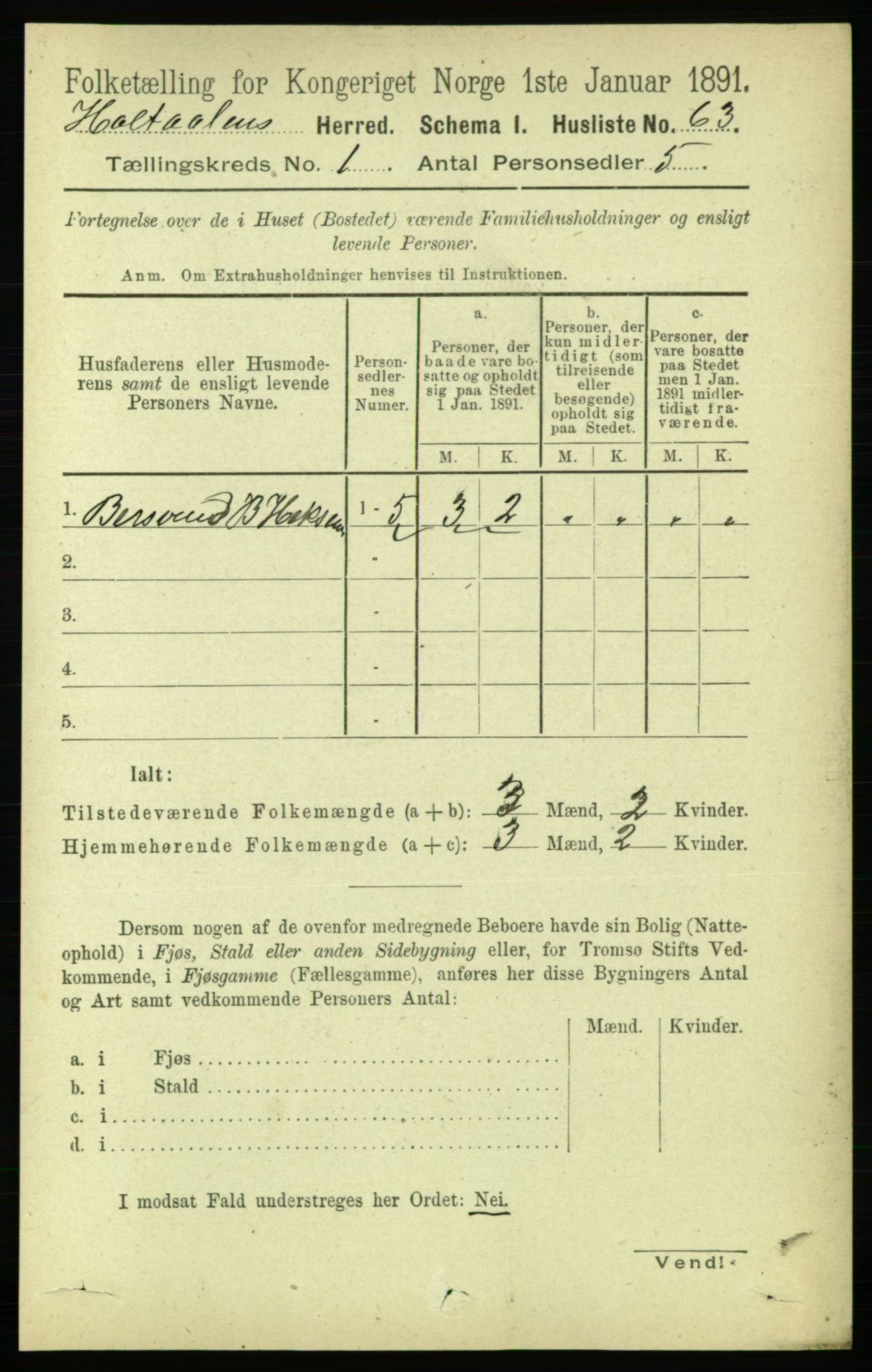 RA, 1891 census for 1645 Haltdalen, 1891, p. 78