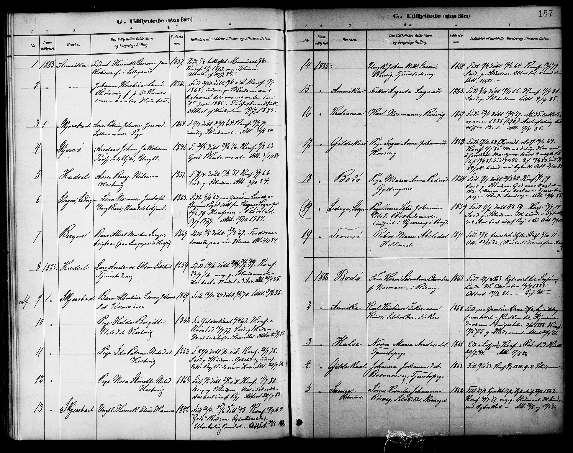 Ministerialprotokoller, klokkerbøker og fødselsregistre - Nordland, SAT/A-1459/854/L0777: Parish register (official) no. 854A01 /1, 1883-1891, p. 187