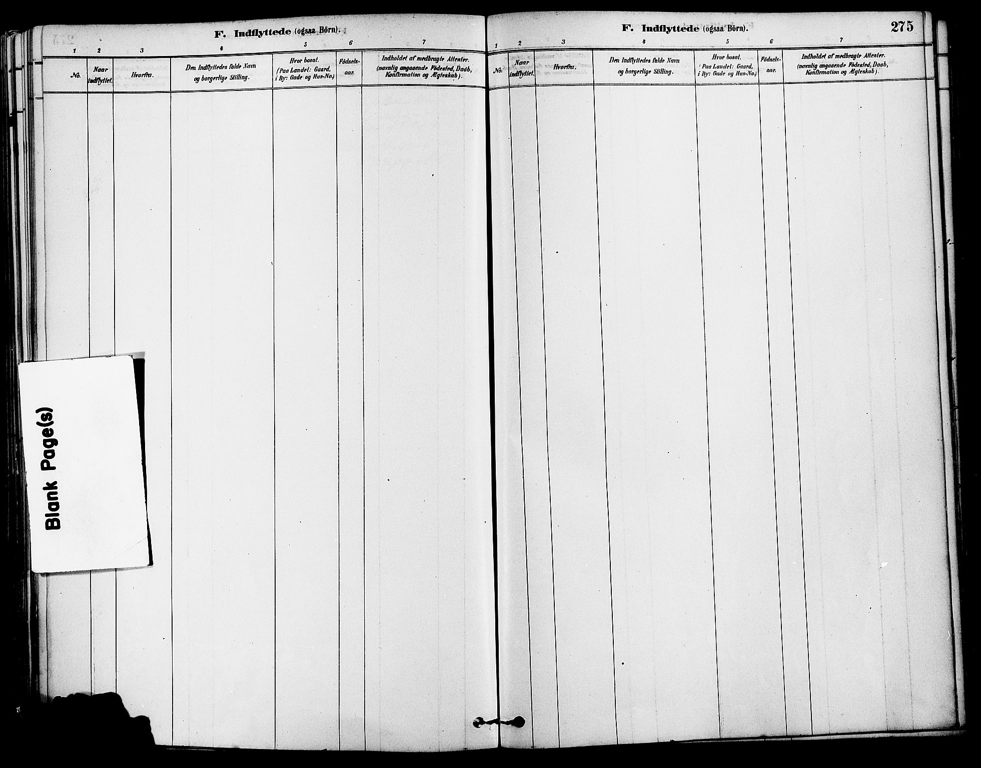 Tromøy sokneprestkontor, AV/SAK-1111-0041/F/Fa/L0009: Parish register (official) no. A 9, 1878-1896, p. 275