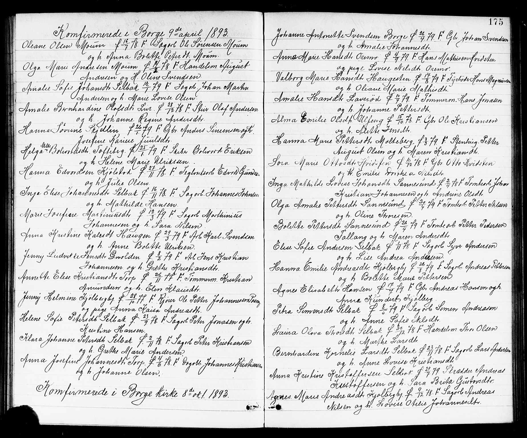 Borge prestekontor Kirkebøker, SAO/A-10903/G/Ga/L0002: Parish register (copy) no. I 2, 1875-1923, p. 175
