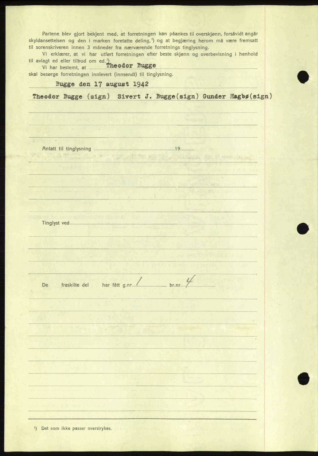 Romsdal sorenskriveri, AV/SAT-A-4149/1/2/2C: Mortgage book no. A12, 1942-1942, Diary no: : 1878/1942