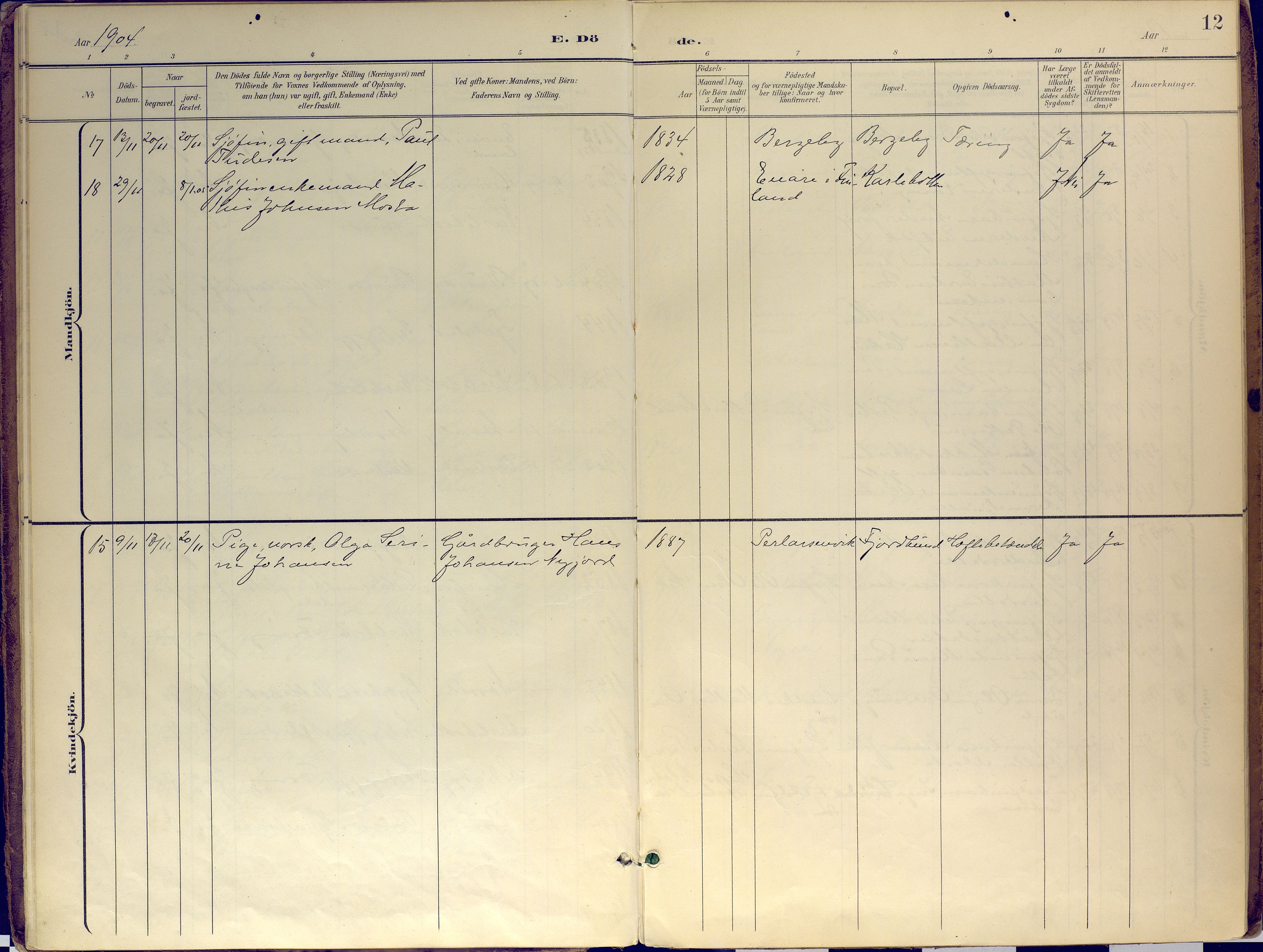 Nesseby sokneprestkontor, SATØ/S-1330/H/Ha/L0007kirke: Parish register (official) no. 7, 1898-1921, p. 12