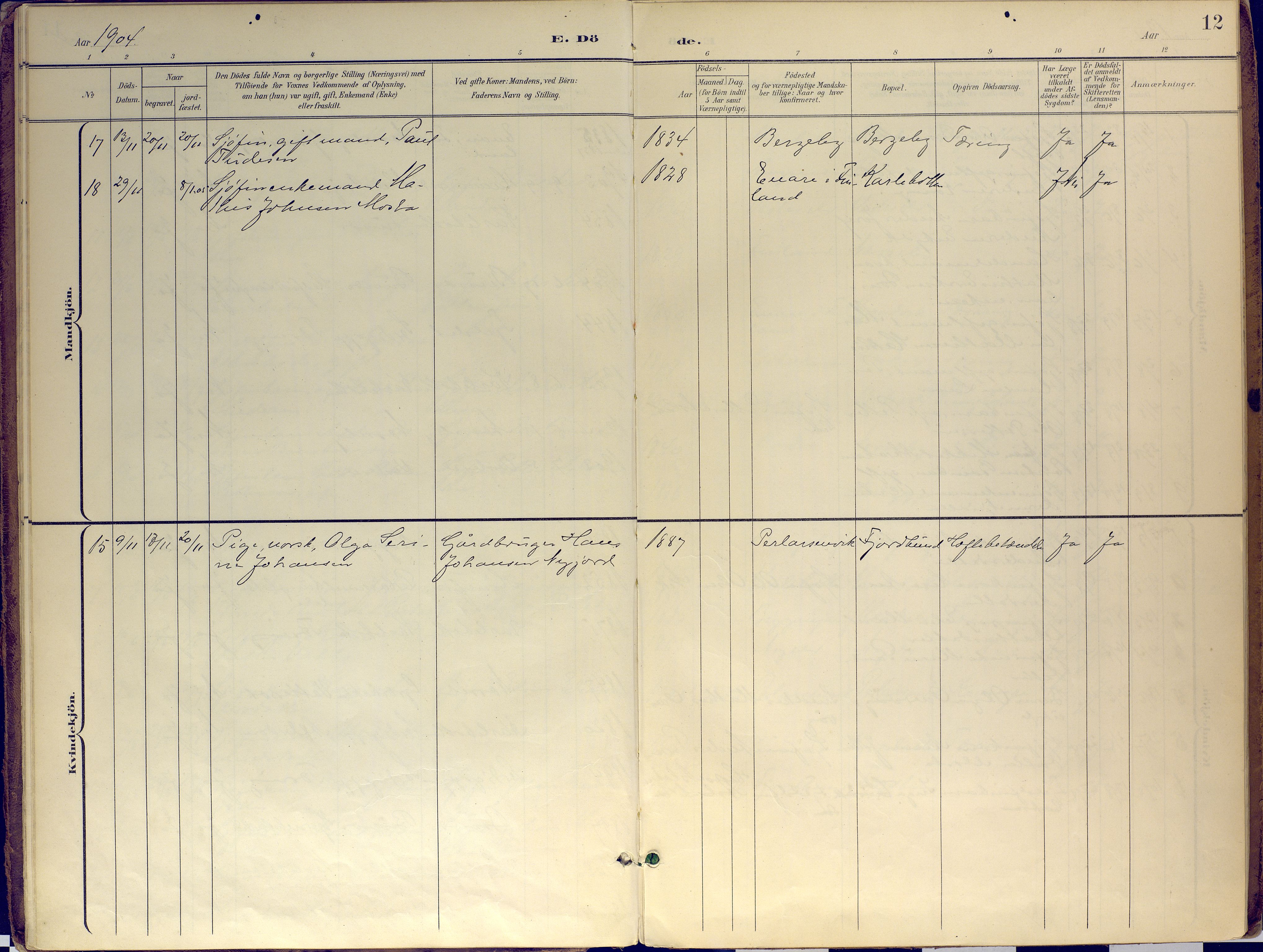 Nesseby sokneprestkontor, AV/SATØ-S-1330/H/Ha/L0007kirke: Parish register (official) no. 7, 1898-1921, p. 12