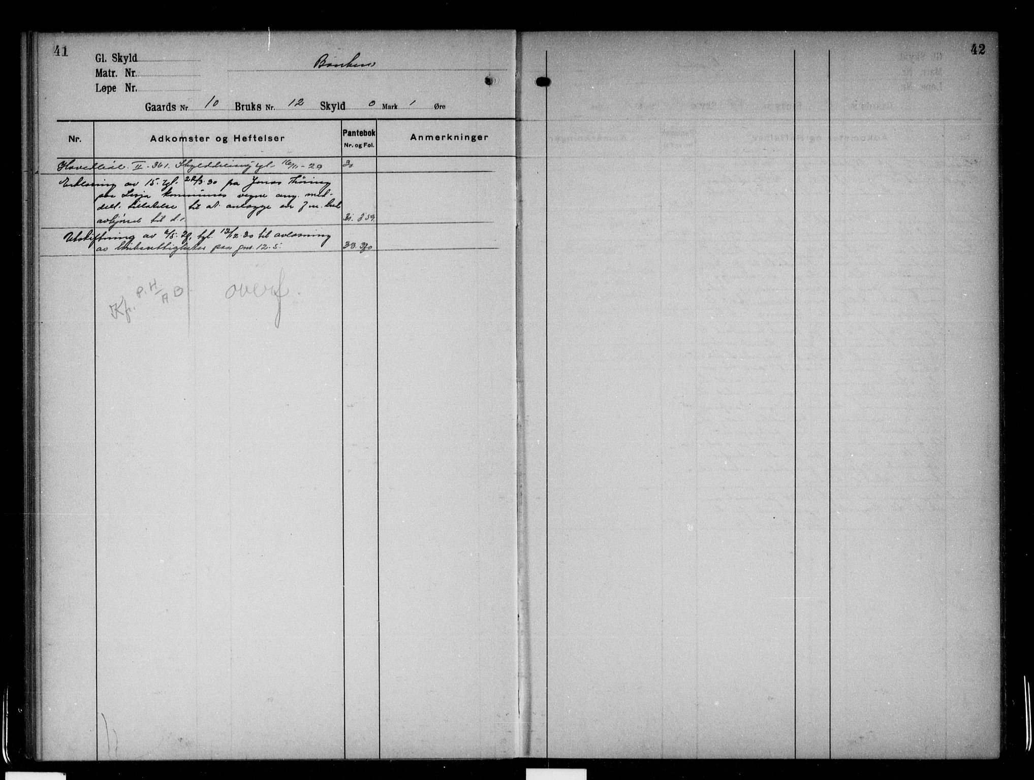 Nord-Gudbrandsdal tingrett, AV/SAH-TING-002/H/Ha/Hac/L0003: Mortgage register no. 3, 1928-1950, p. 41-42