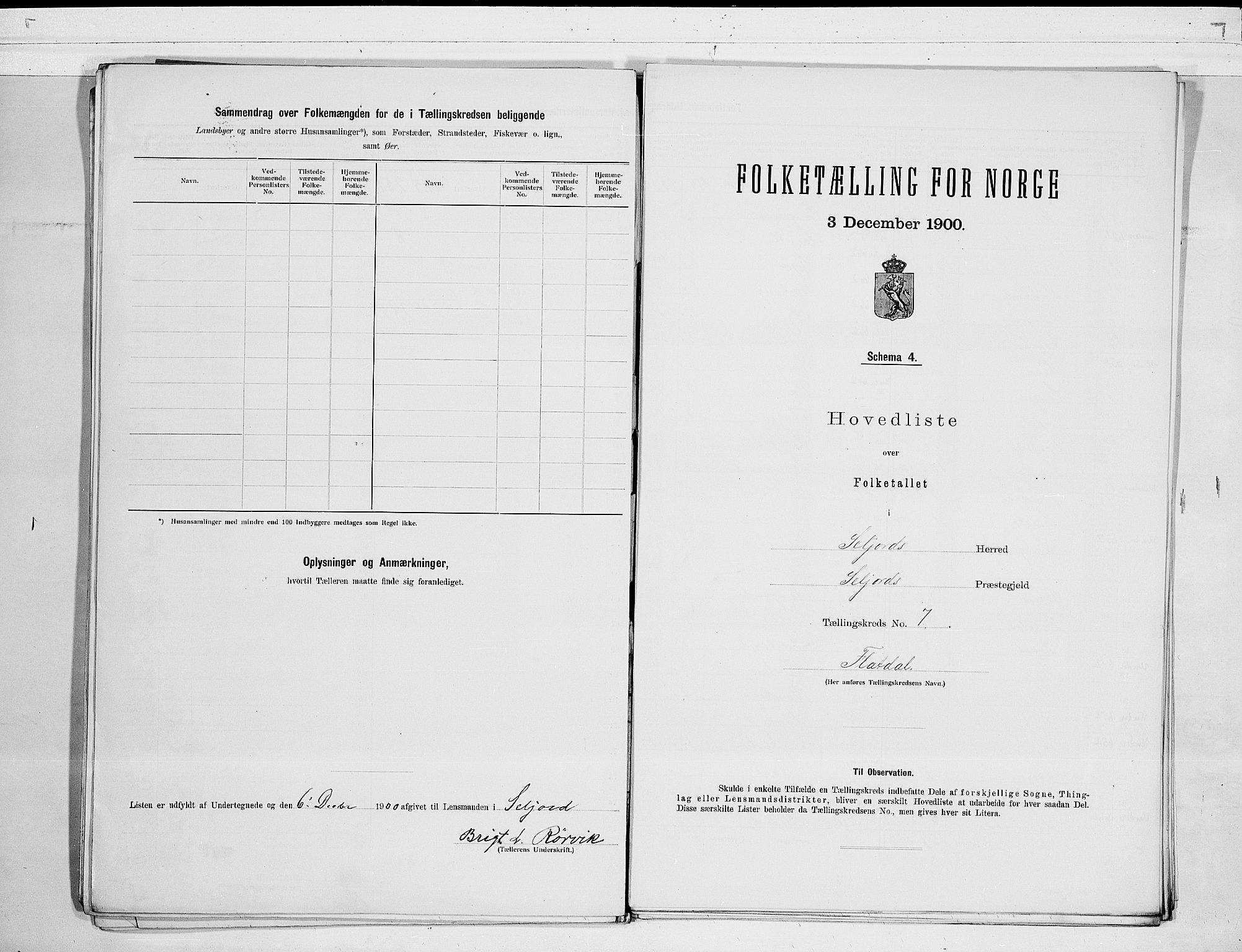 SAKO, 1900 census for Seljord, 1900, p. 16