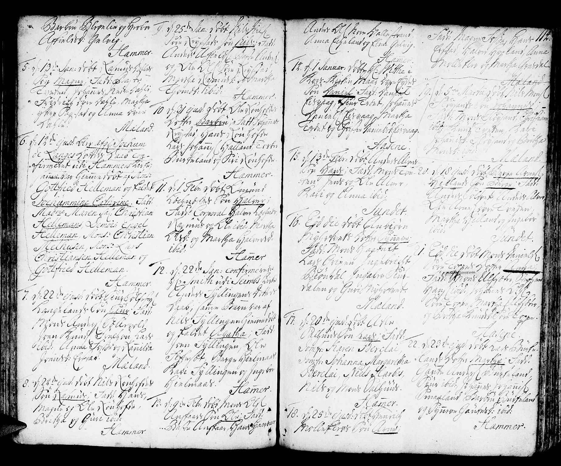 Hamre sokneprestembete, SAB/A-75501/H/Ha/Haa/Haaa/L0007: Parish register (official) no. A 7, 1762-1777, p. 114